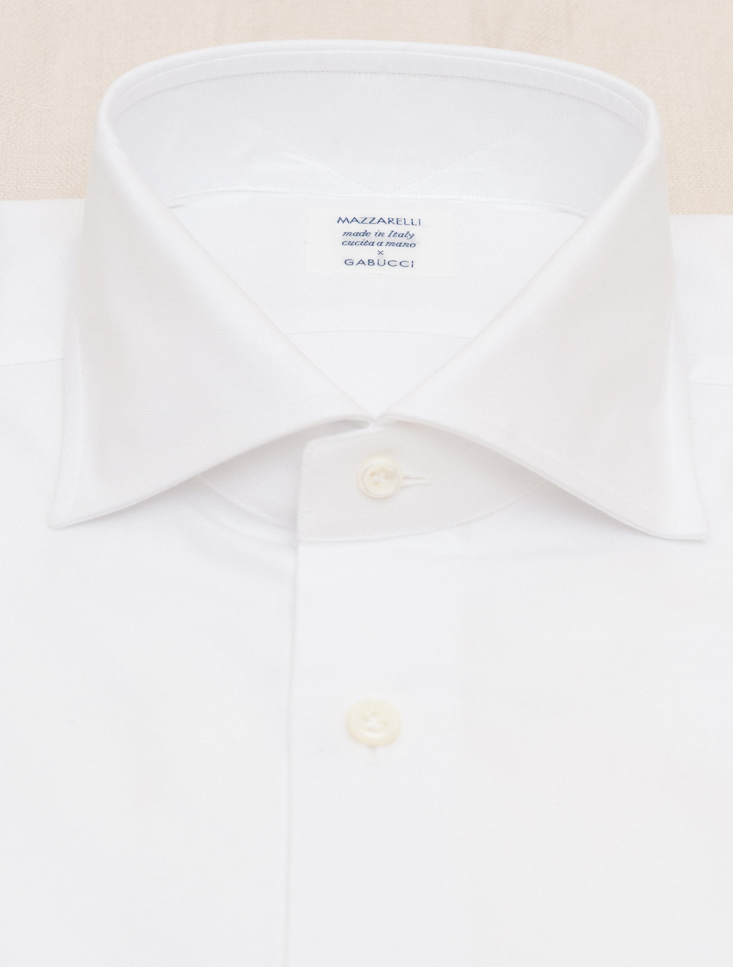 Oxford Cut Away Shirt White Mazzarelli Shirts Gabucci