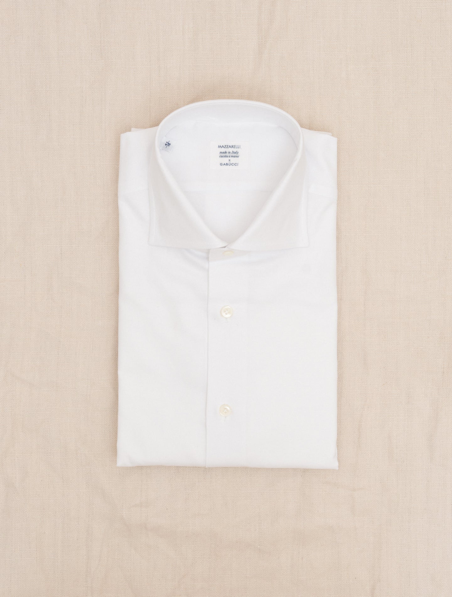 Oxford Cut Away Shirt White Mazzarelli Shirts Gabucci