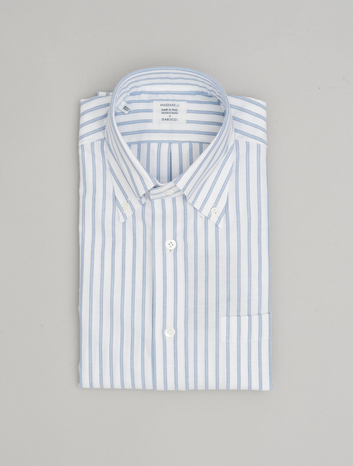 Oxford Multi Striped IVY fit Shirt White Mazzarelli Shirts 38