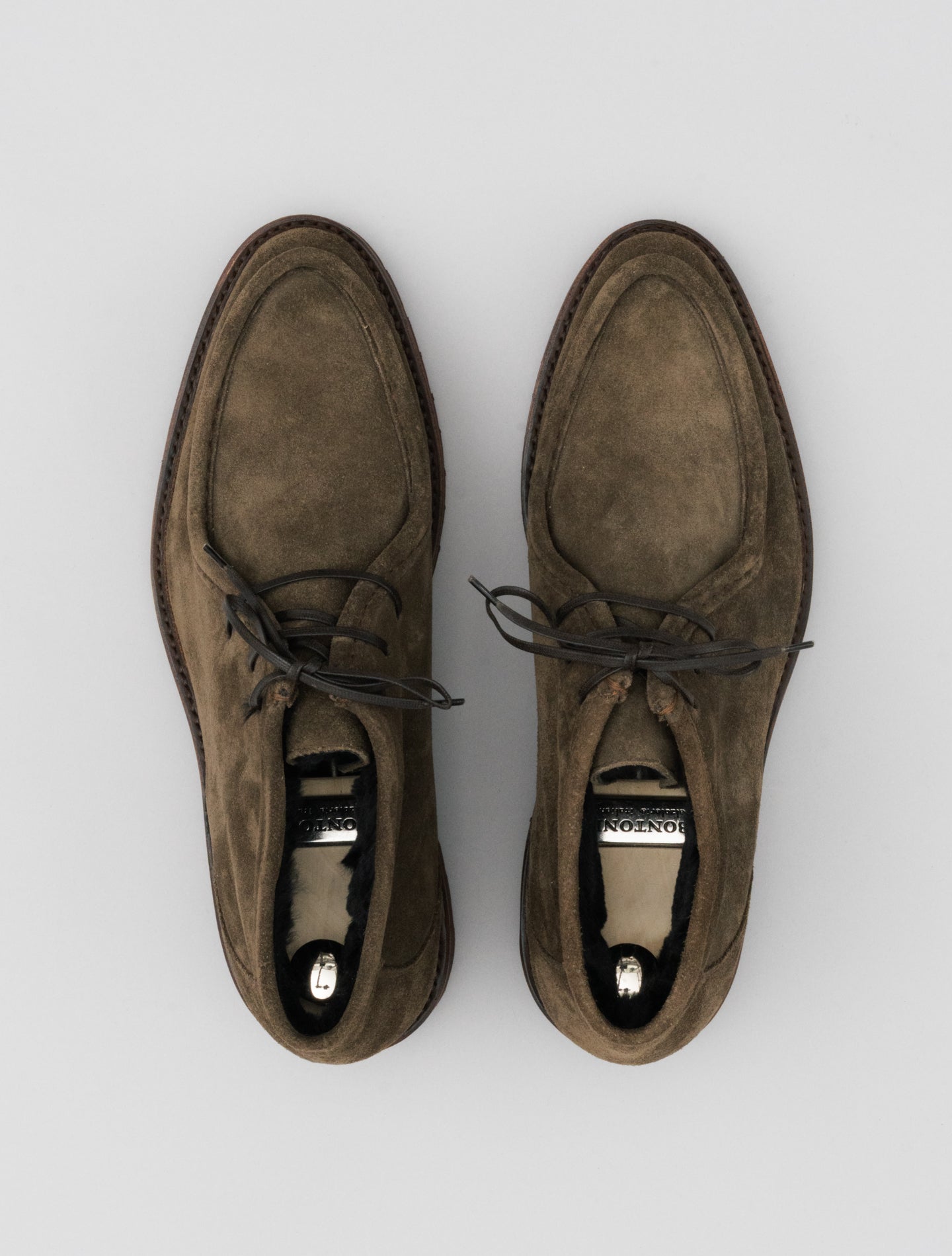 Parabontoni Fur - Line Suede Boots Dark Taupe Bontoni Boots 42