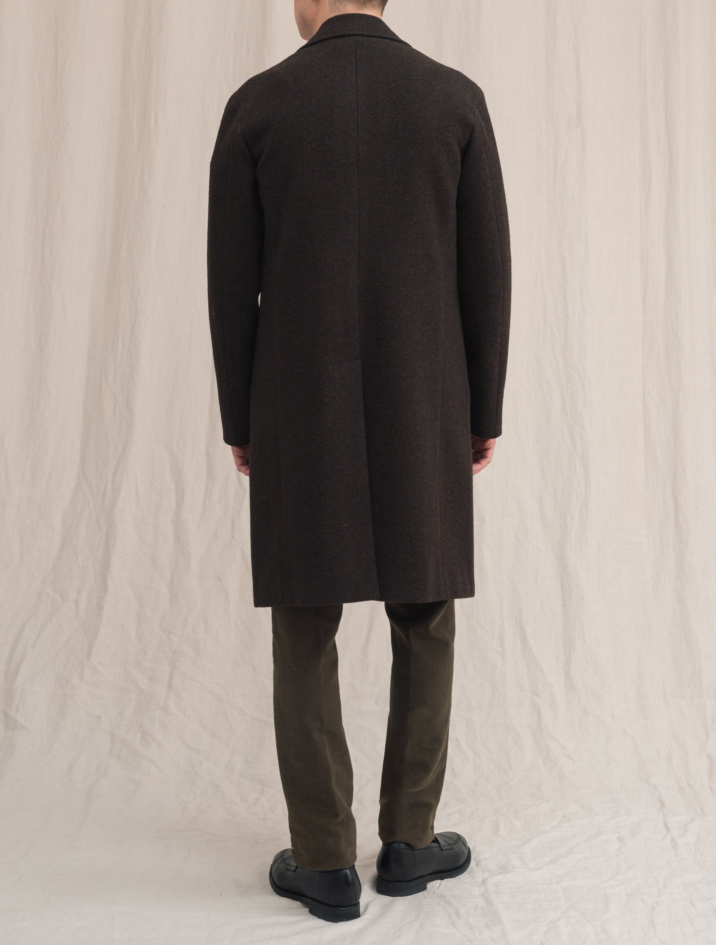 Parigin Shetland Wool Coat Brown | Gabucci