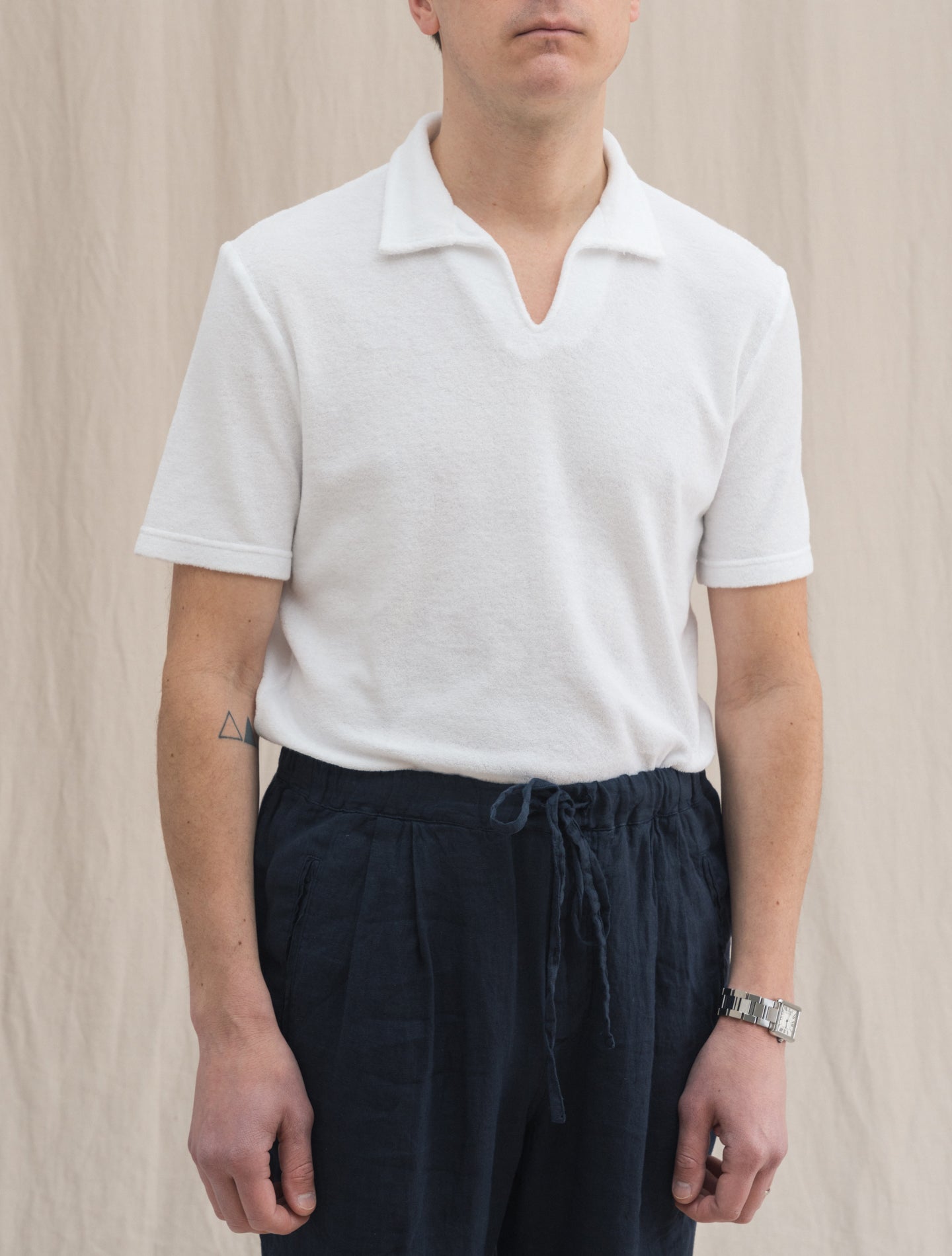 Peter Terry Short Sleeve White | Gabucci