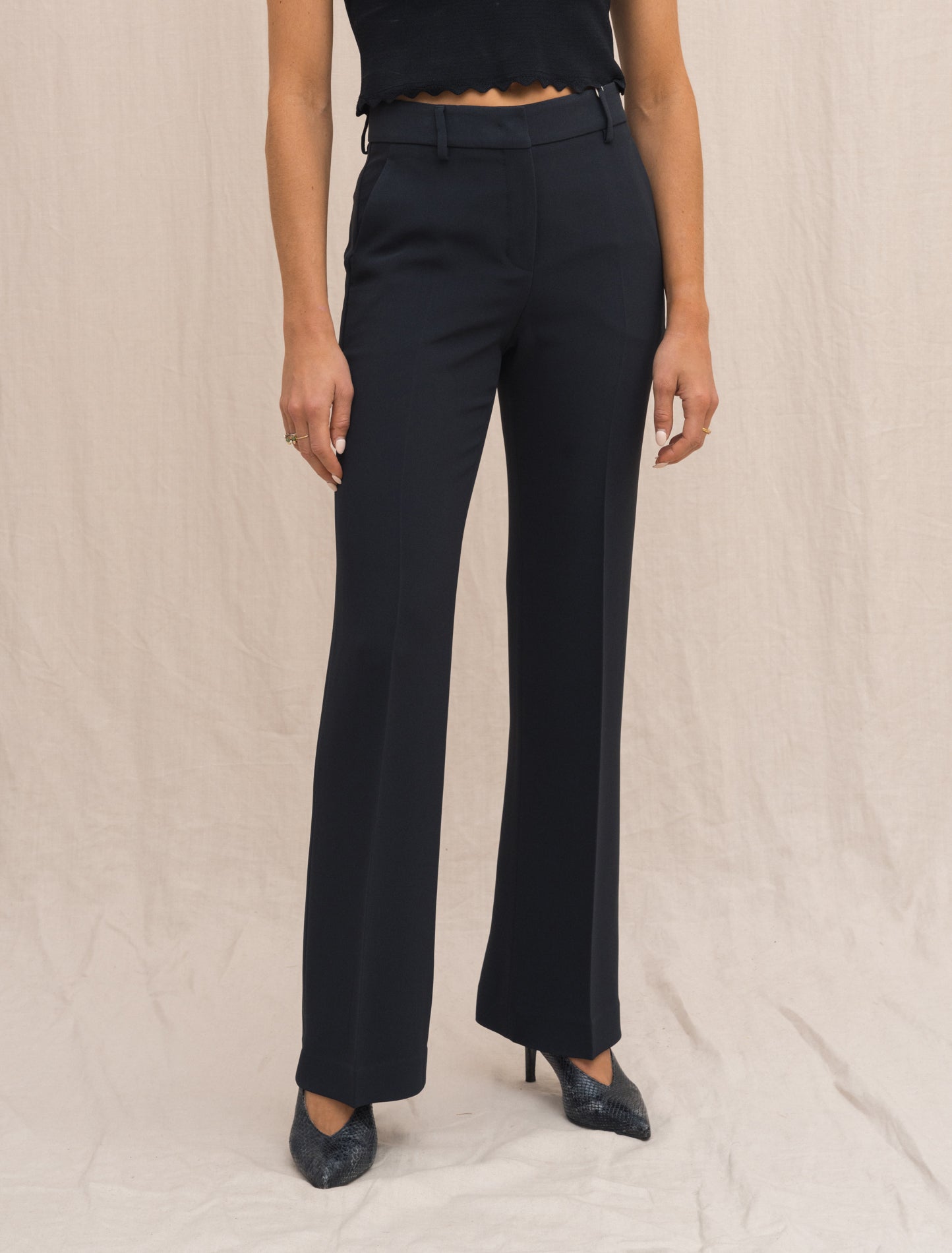 Petra Crepe Trousers Navy Slowear Trousers IT 38