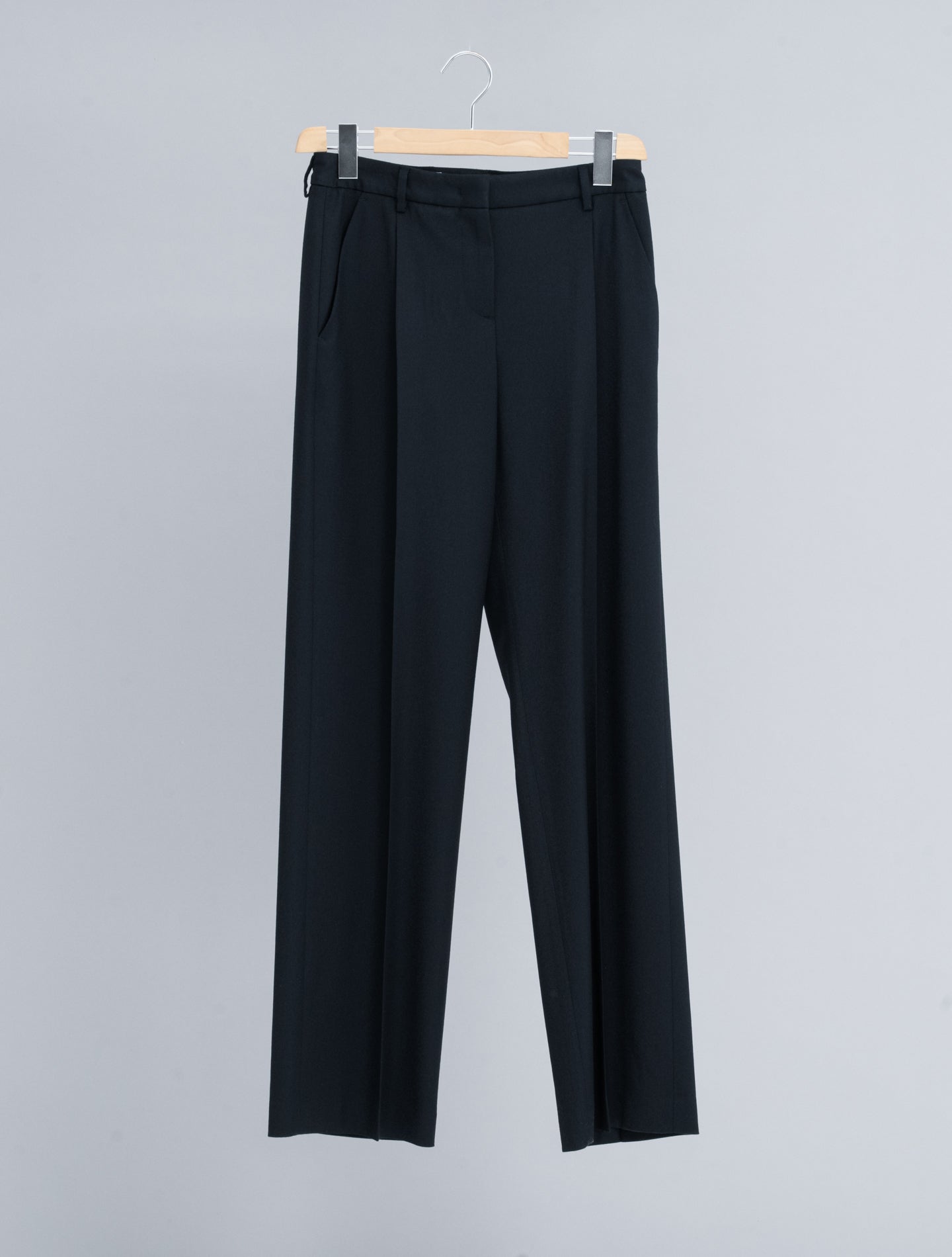 Pleated Wool Cashmere Trousers Navy Lardini Trousers IT 38
