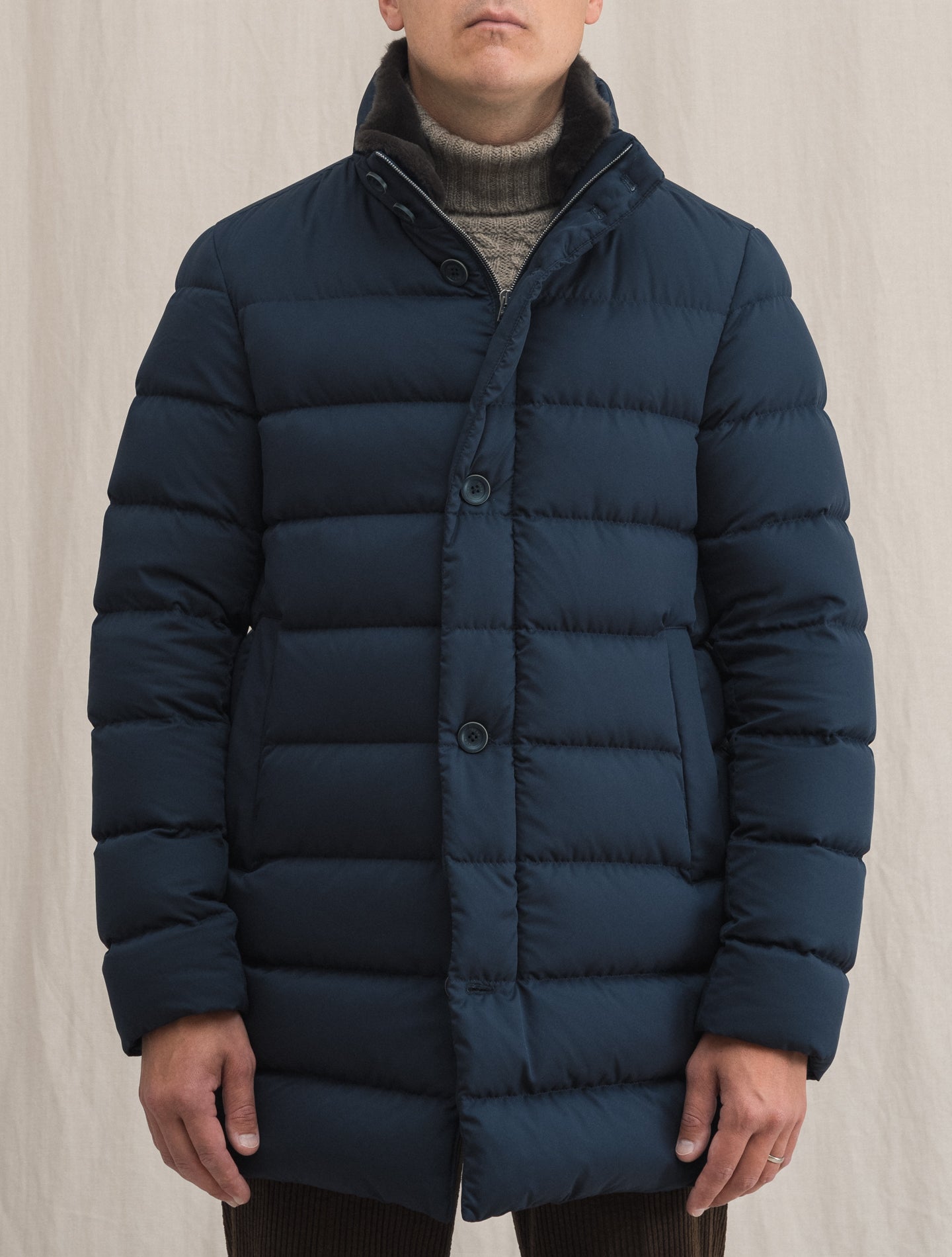 Polar Tech Down Jacket Navy | Gabucci