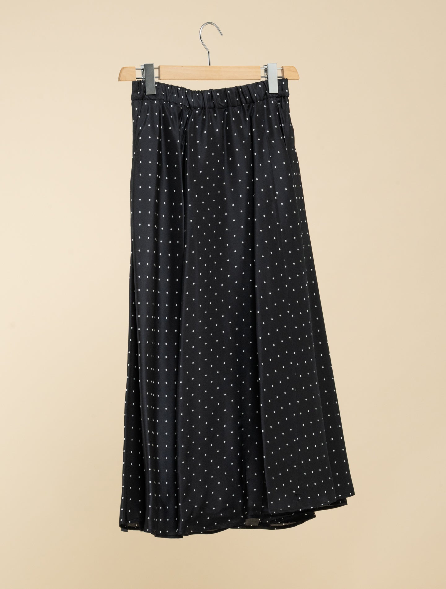 Polka Dot Silk Habutai Skirt Black Aspesi Skirts IT 38