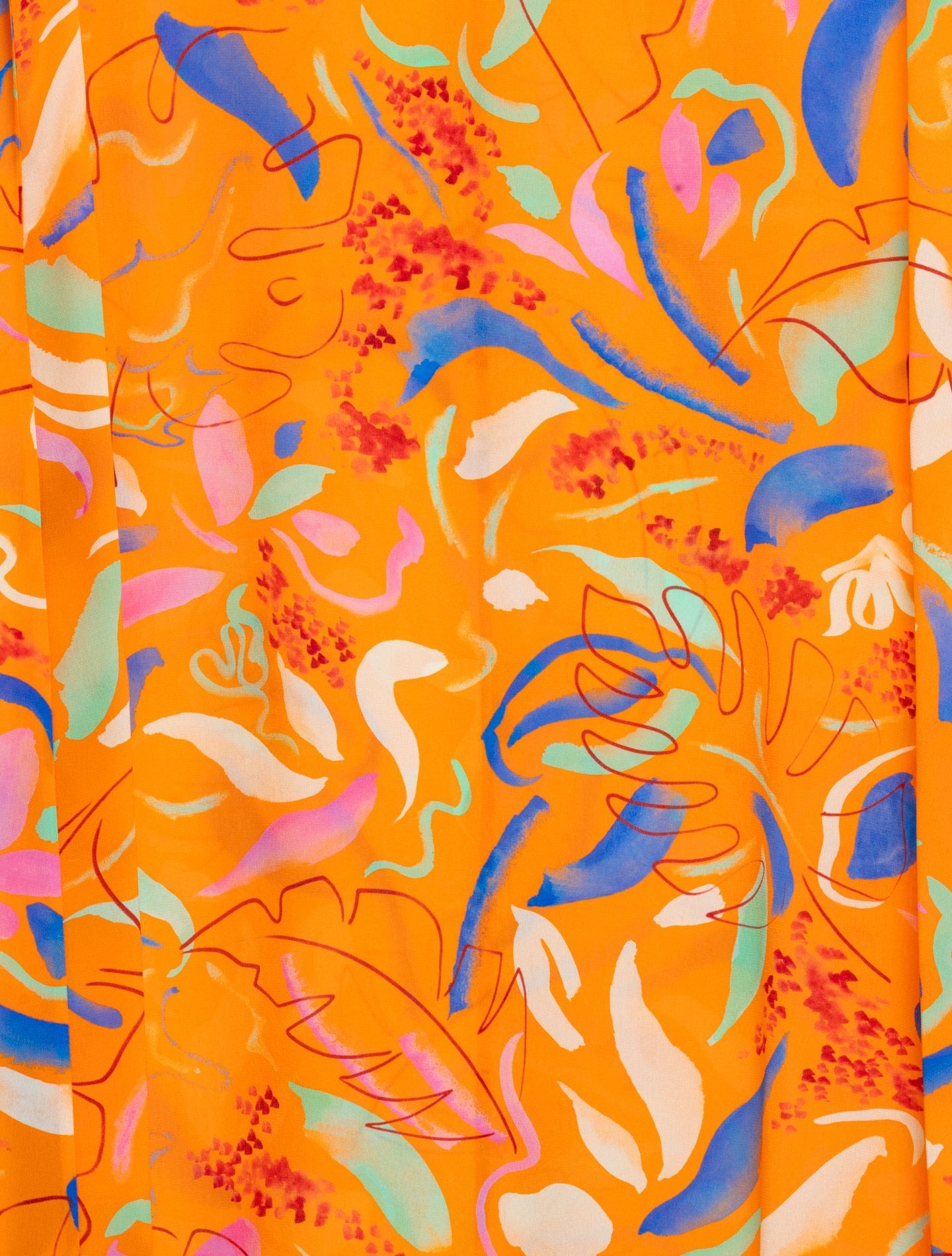Printed Silk Crepe De Chine Dress - AA Capsule Collection Orange Aspesi Dresses IT 40