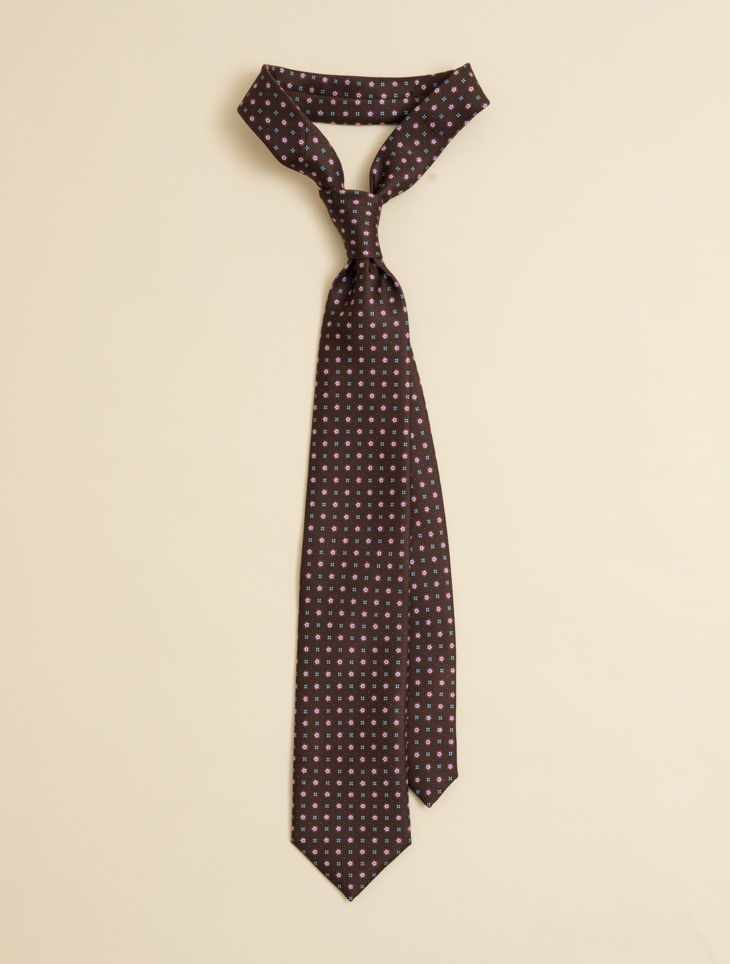 Printed Silk Tie Brown Marinella Ties One Size
