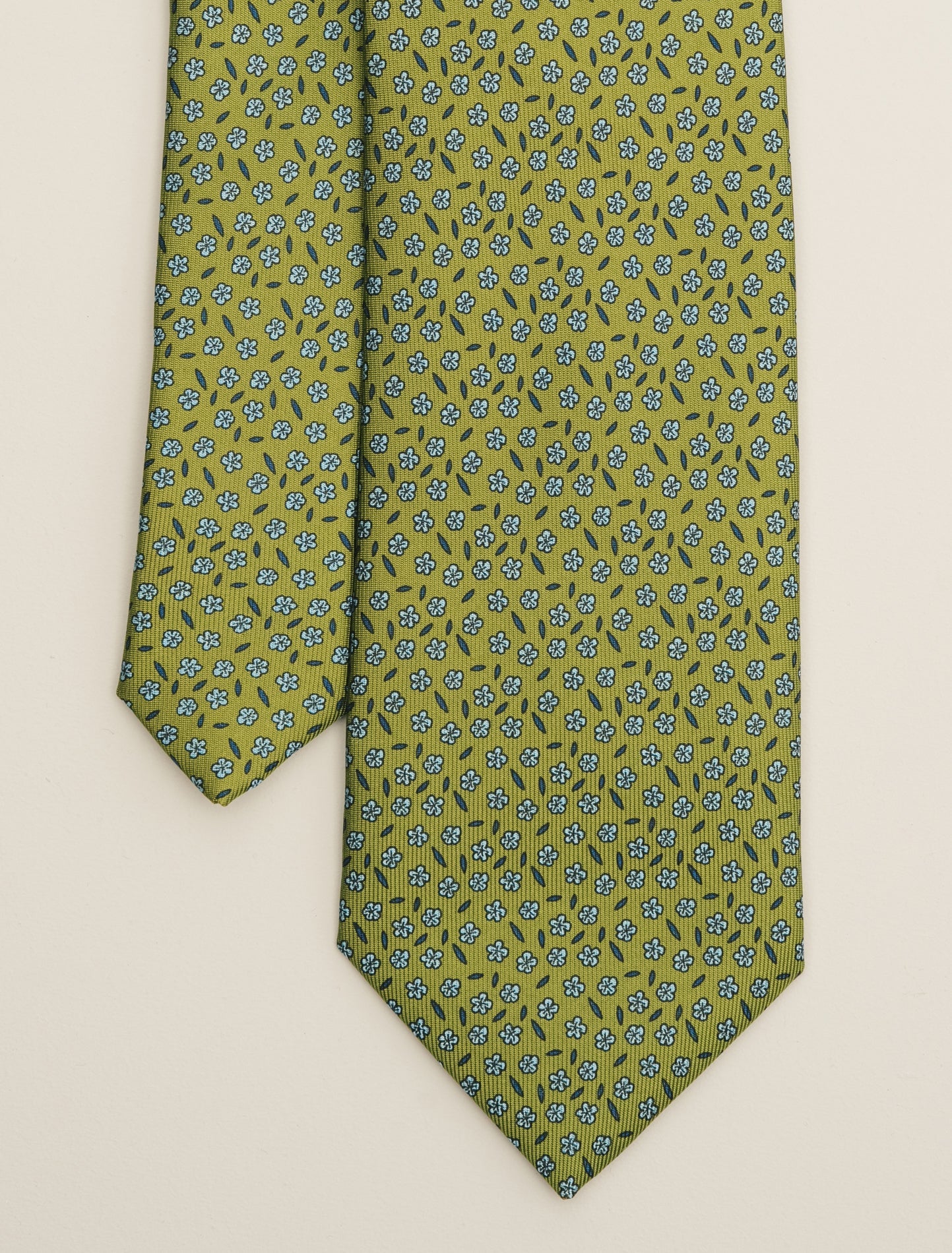 Printed Silk Tie Forest Green Marinella Ties One Size