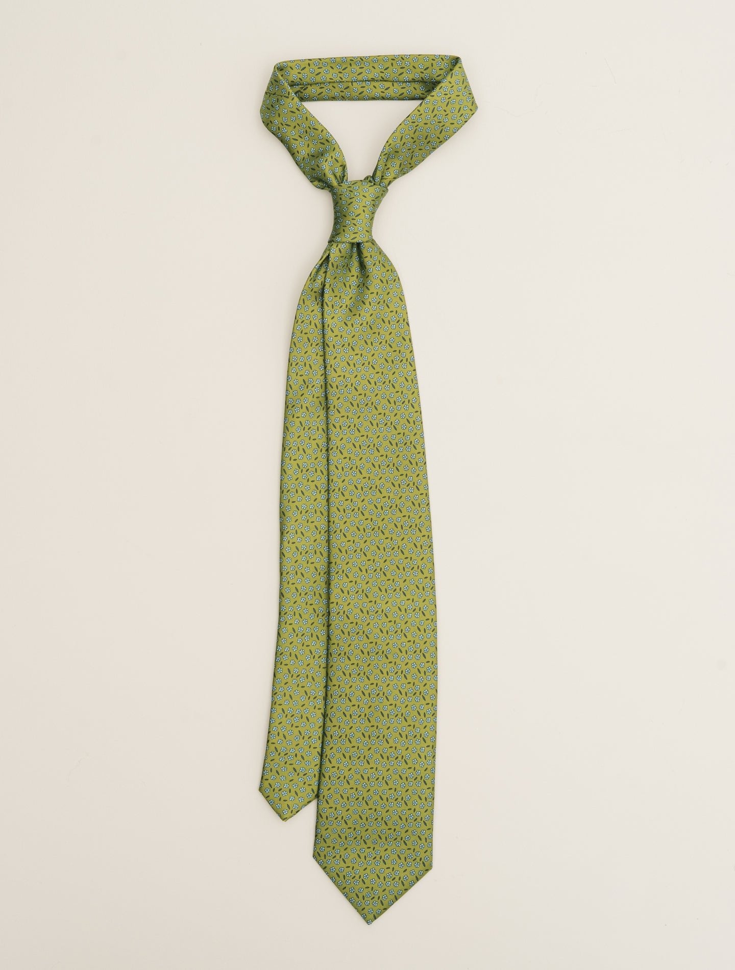 Printed Silk Tie Forest Green Marinella Ties One Size