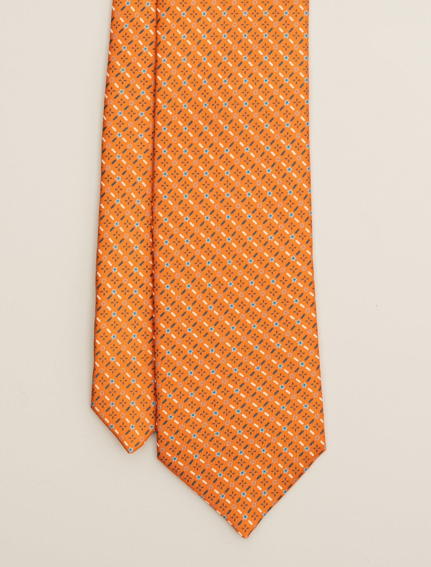 Printed Silk Tie Orange Marinella Ties One Size