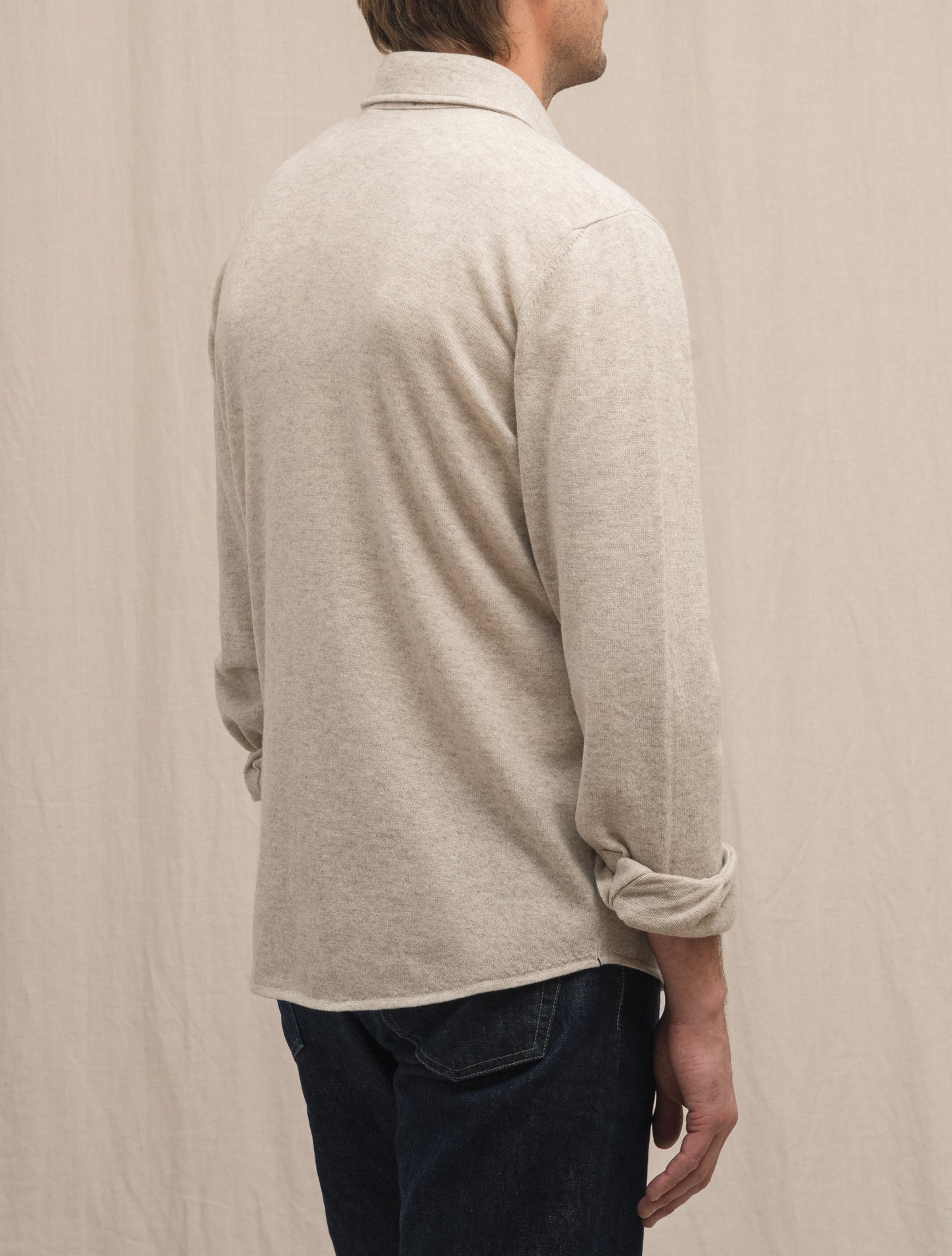 Puro Filo Knitted Cashmere Shirt Fioroni Knitwear Gabucci