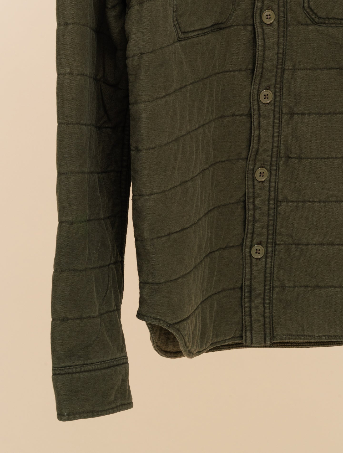 Quilted Jersey Overshirt Olive Drab RRL Outerwear M