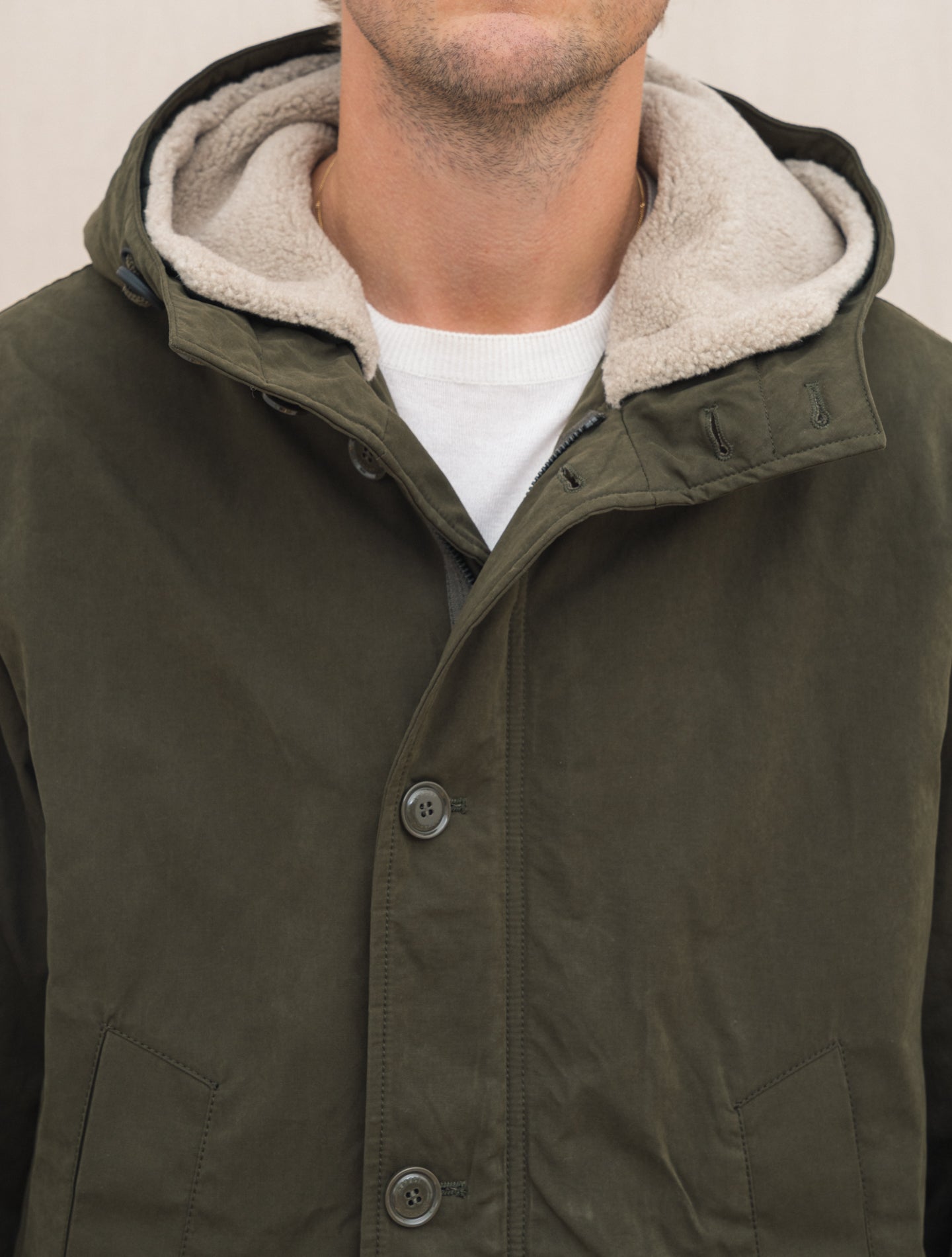 Rams Cotton Canvas Parka Military Aspesi Outerwear S