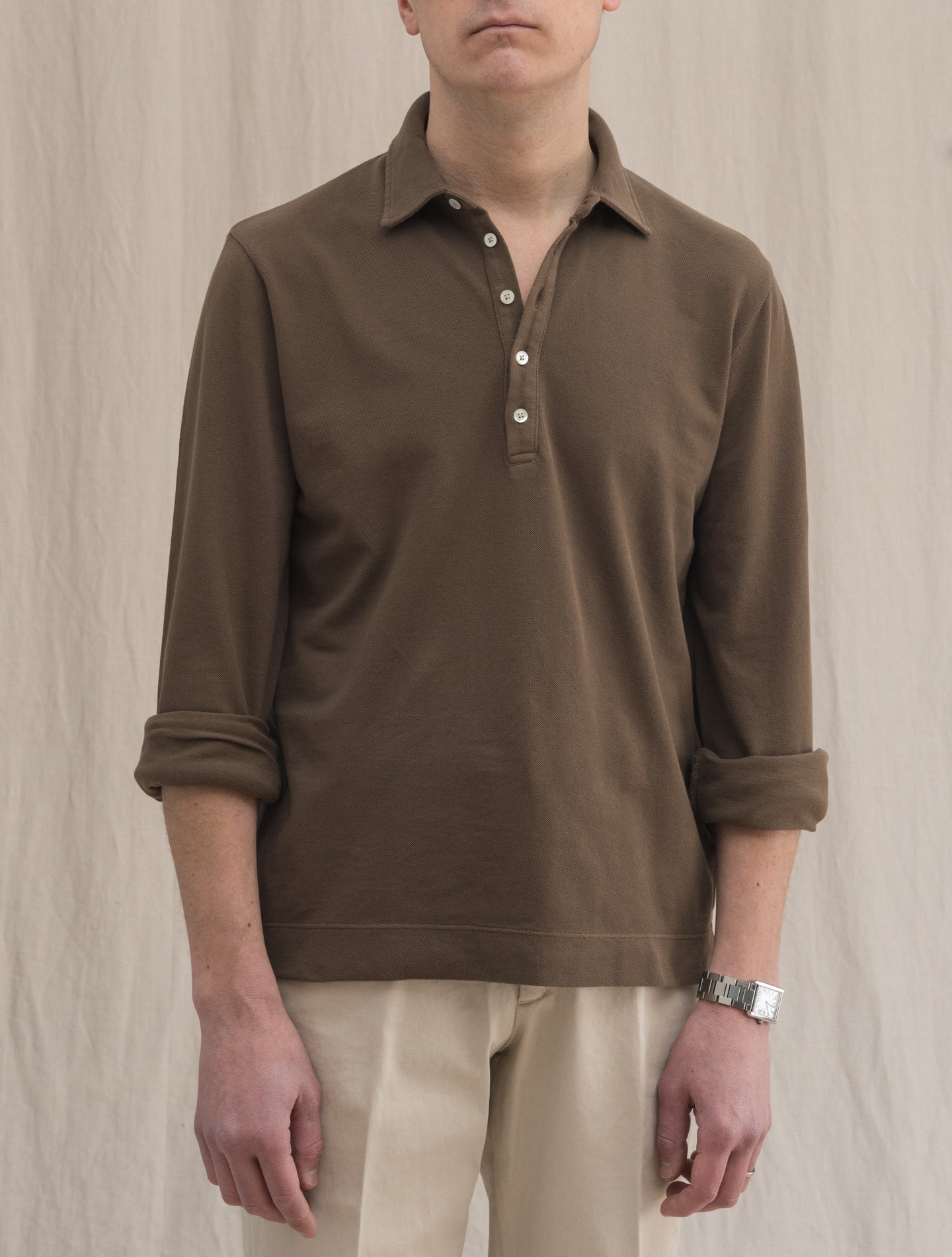 Raya Cotton Polo Shirt Brown Massimo Alba Polo shirts S