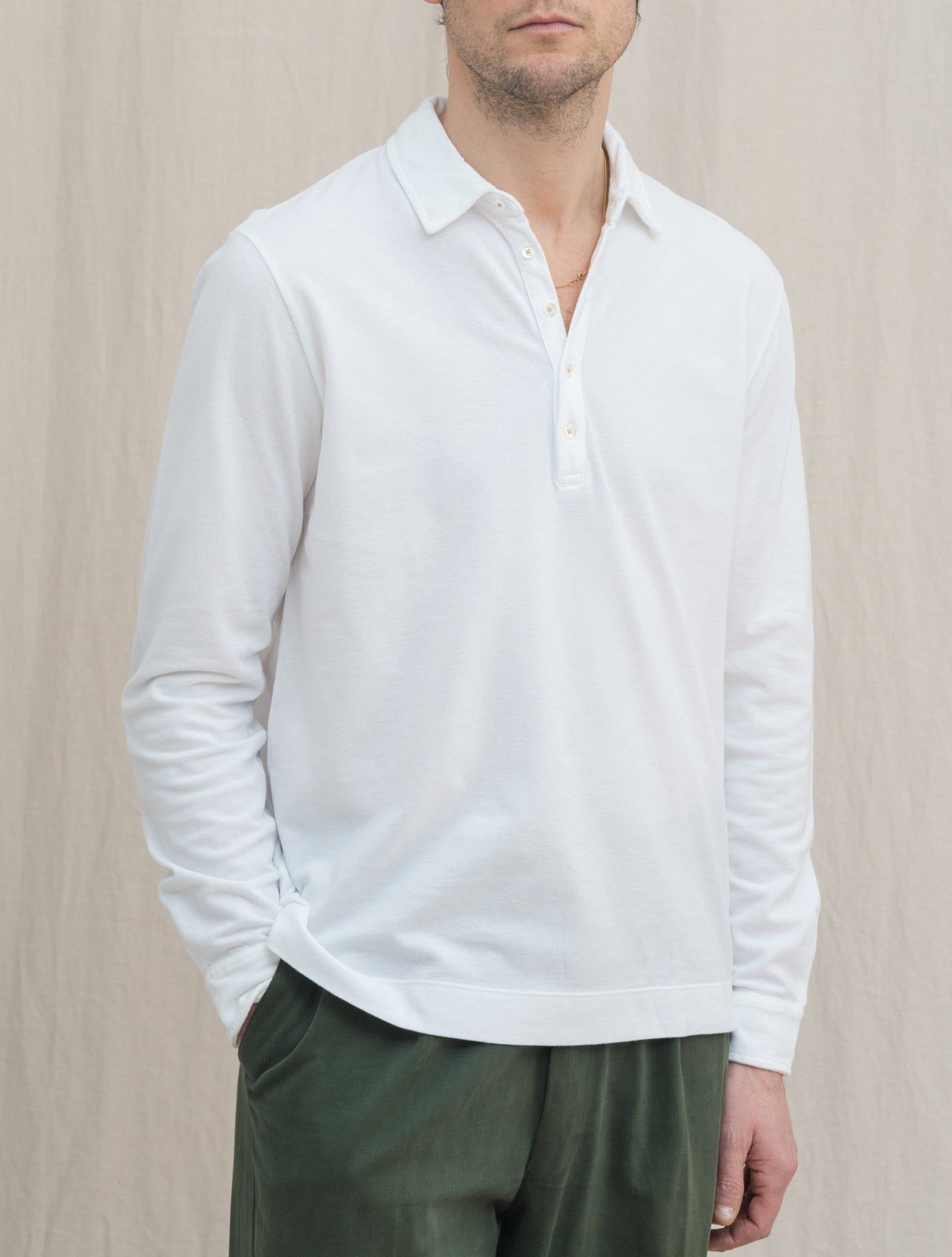 Raya Cotton Polo Shirt White Massimo Alba Polo shirts S