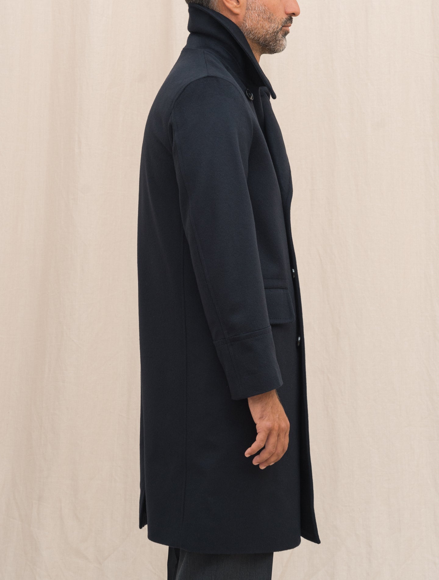 Redford Double Breasted Wool Coat Navy Mackintosh Outerwear Gabucci