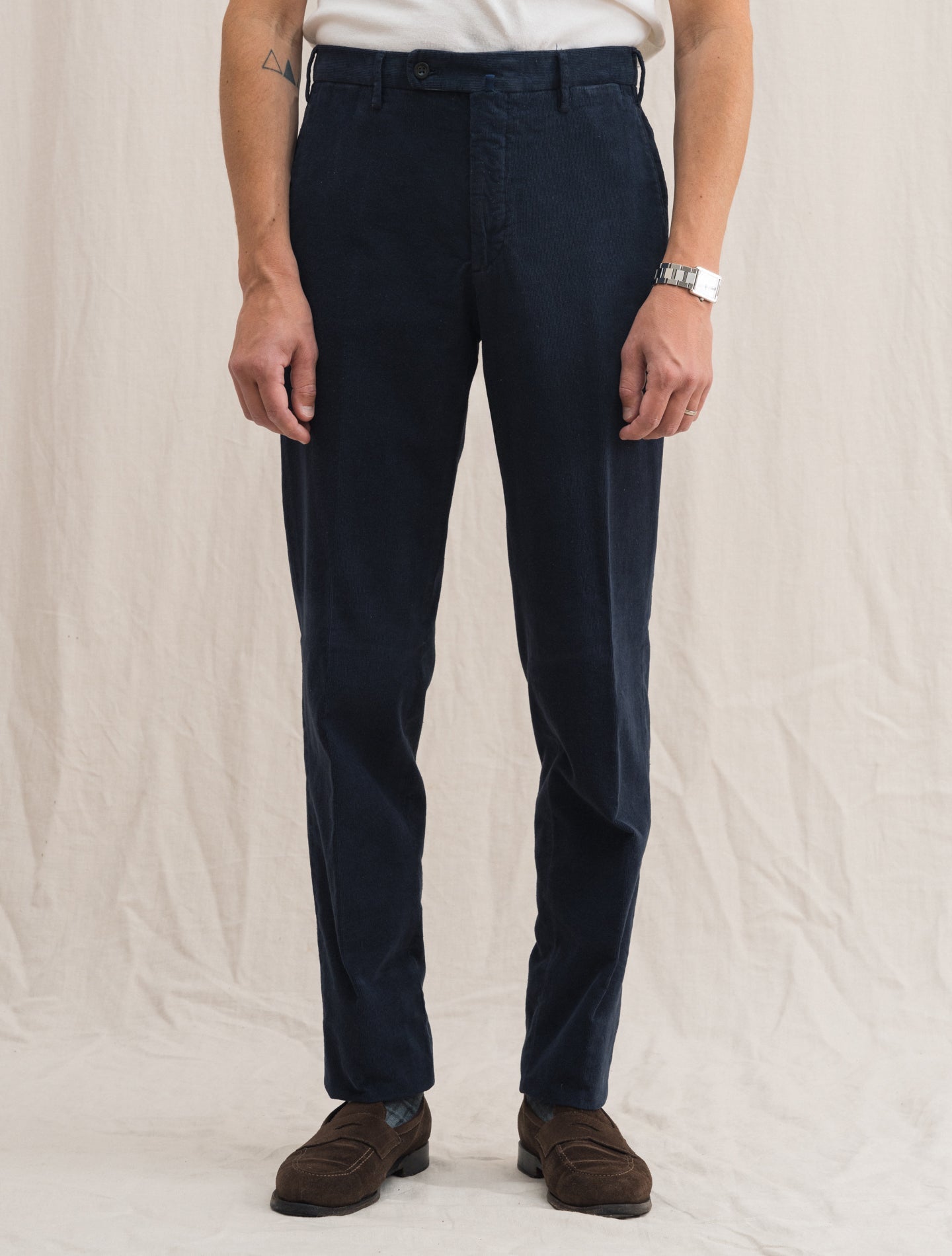 Regular Fit Baby Corduroy Trousers Navy | Gabucci