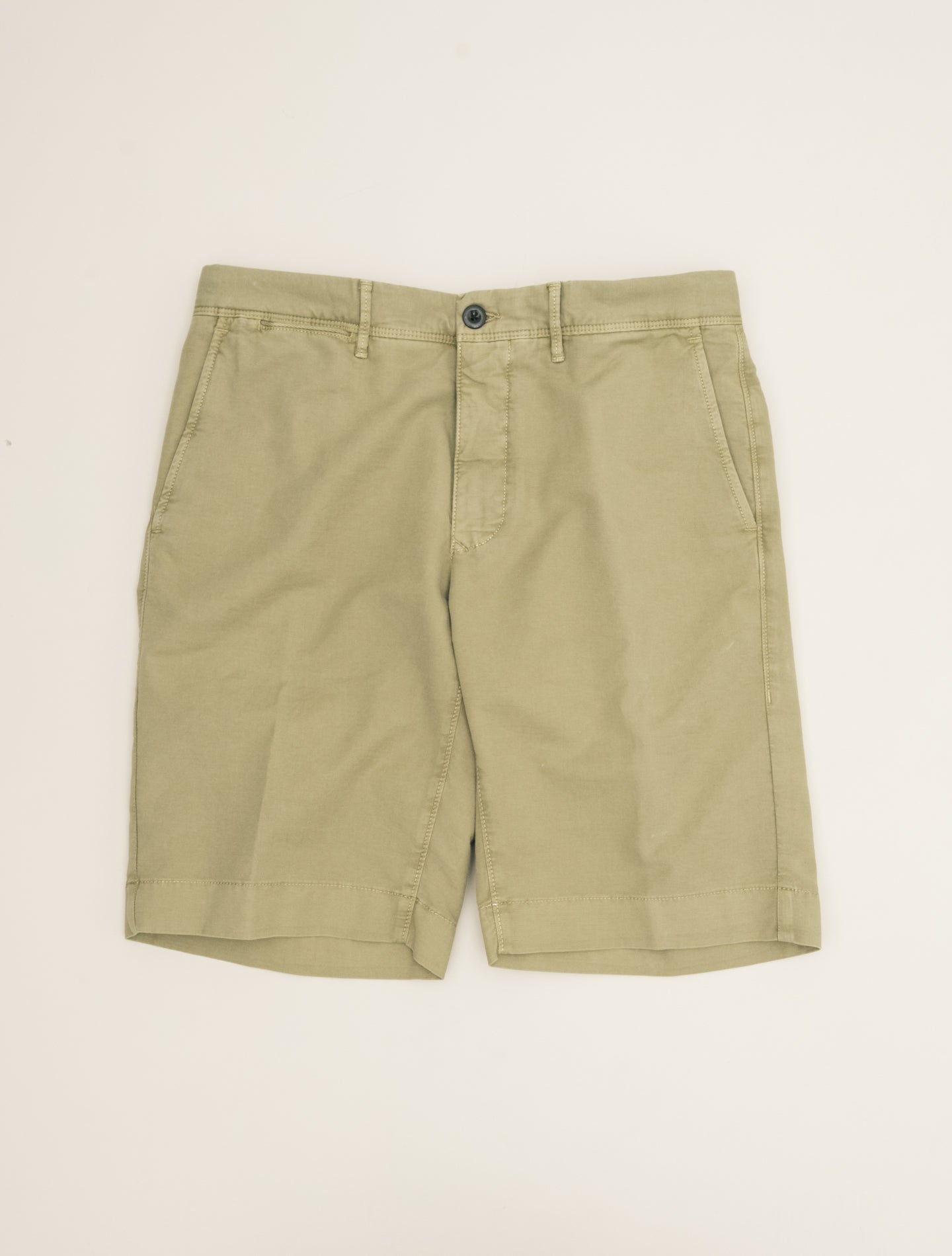 Regular Fit Cotton Short Green Incotex Shorts 31