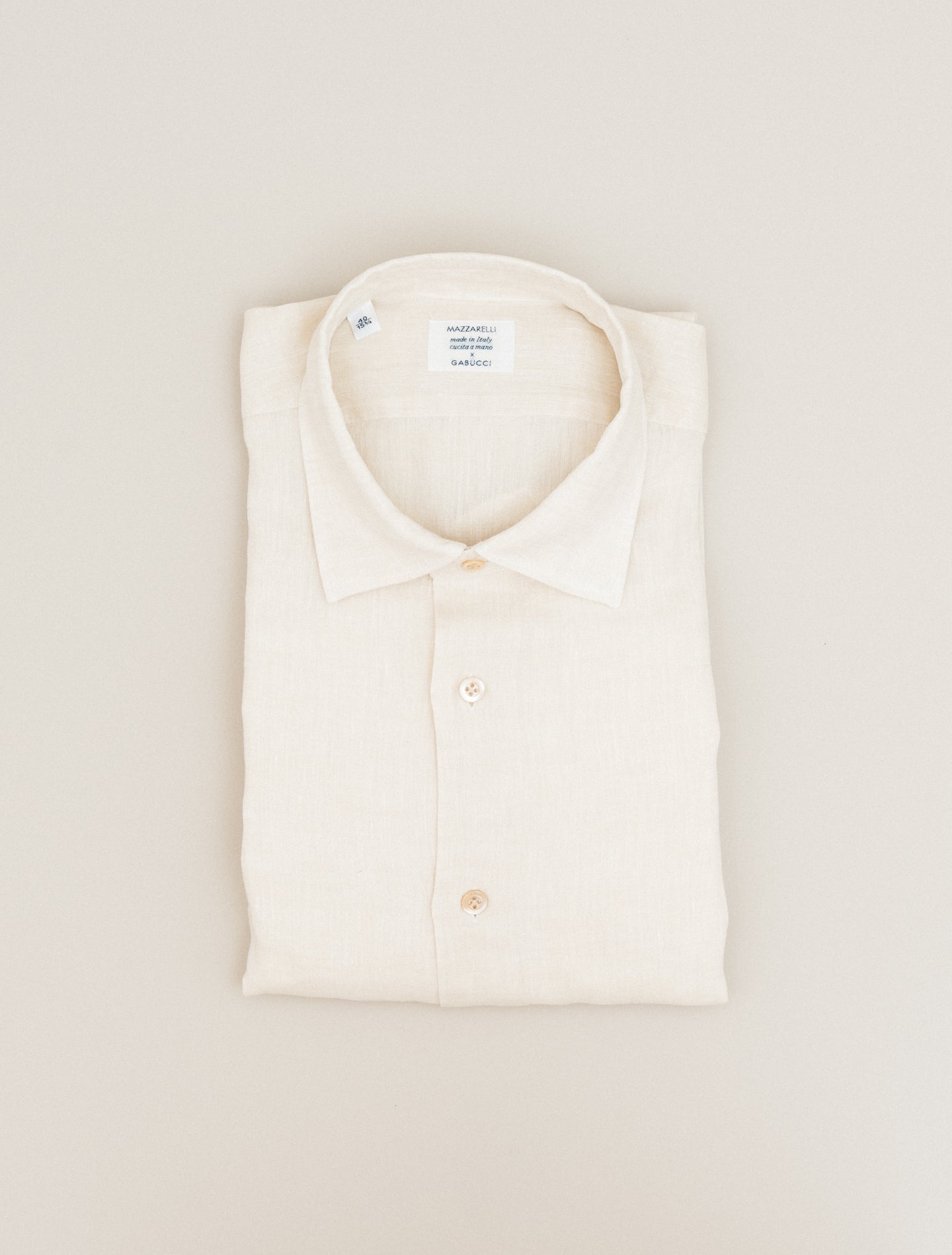 Relaxed Fit Linen Shirt Sand Mazzarelli Shirts 39