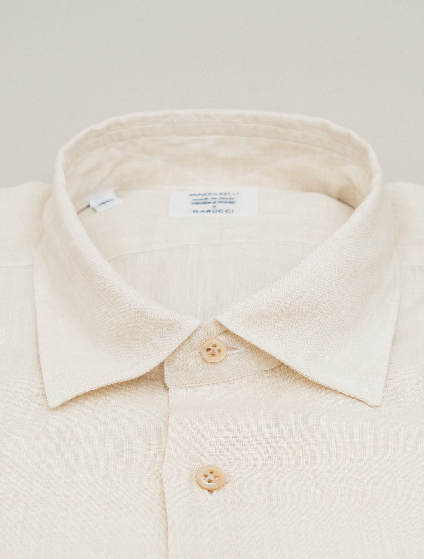 Relaxed Fit Linen Shirt Sand Mazzarelli Shirts 39