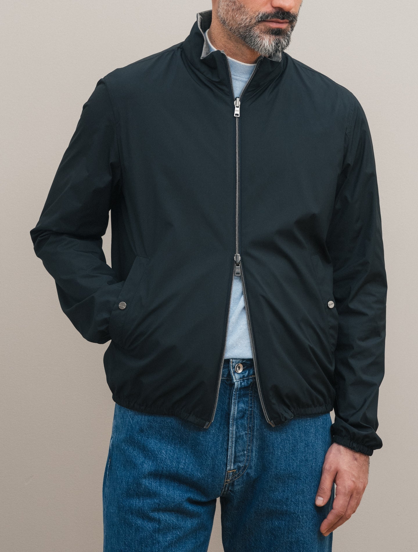 Reversible Bomber jacket Navy Herno Outerwear 48