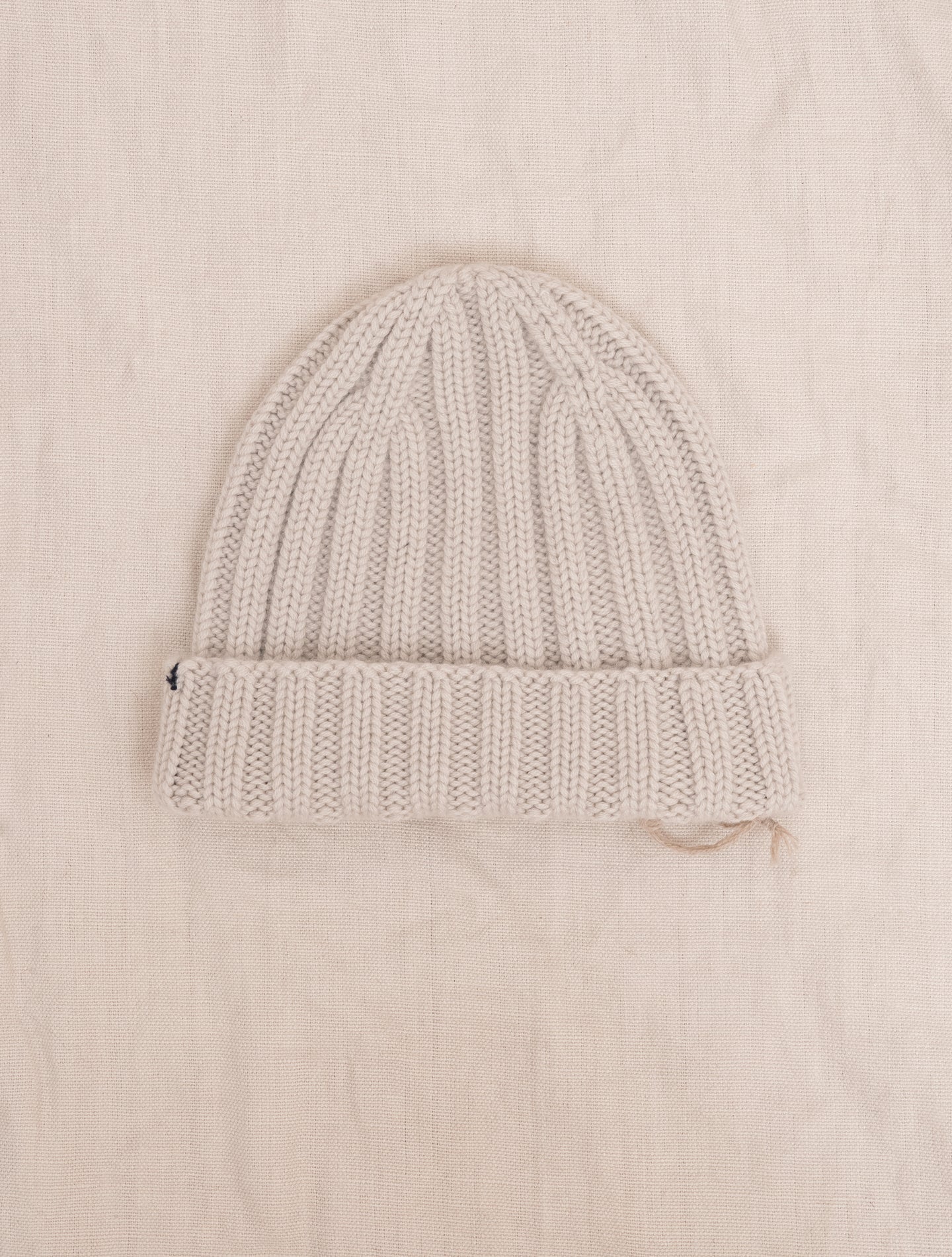 Ribbed Cashmere Beanie Stone Fioroni Hats Gabucci