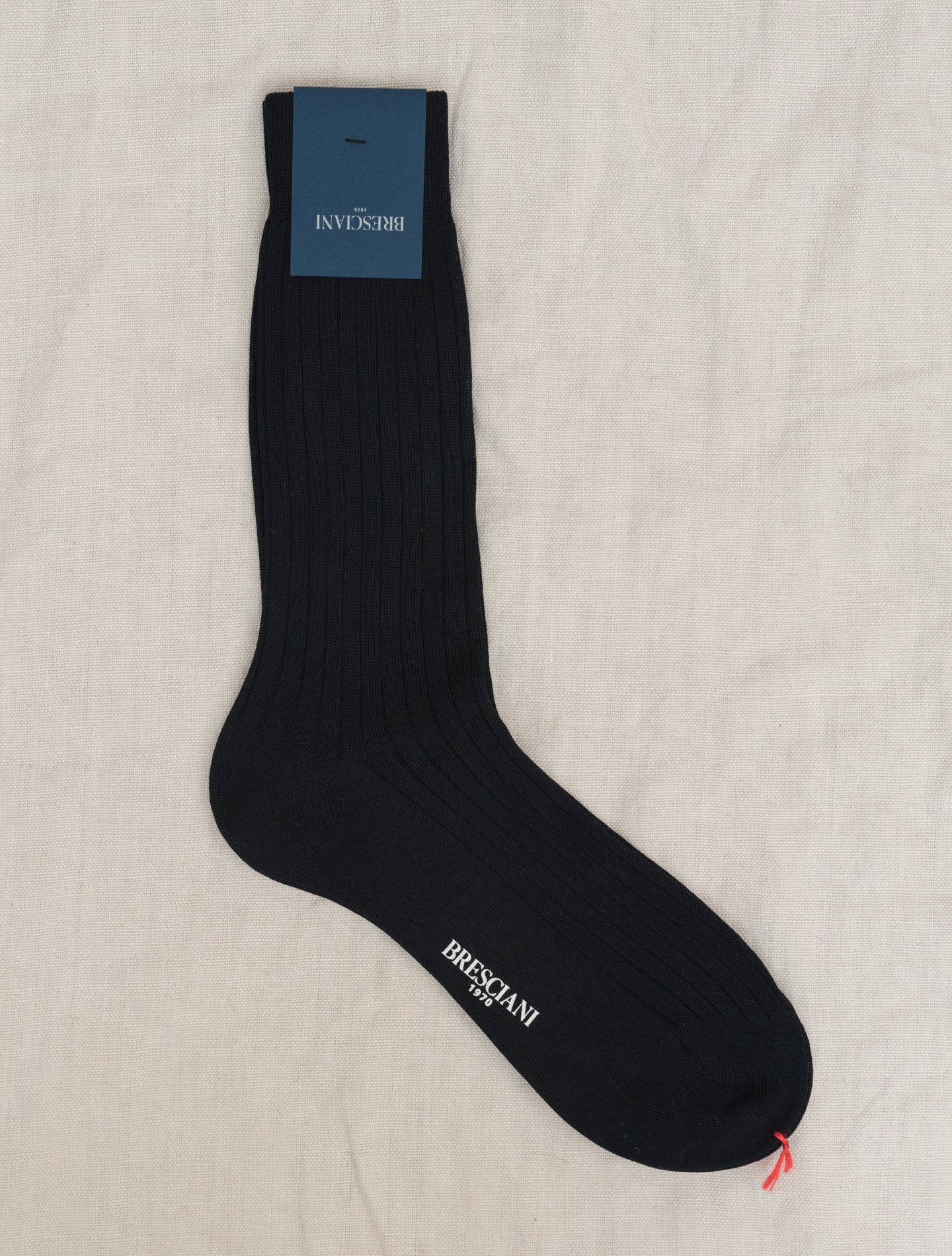 Ribbed Cotton Socks Black Bresciani Underwear Gabucci