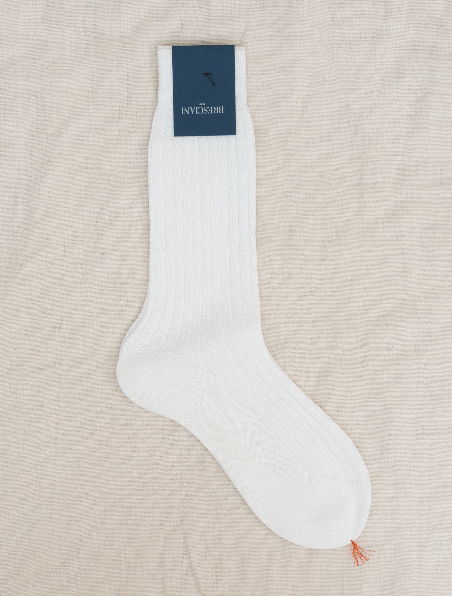 Ribbed Cotton Socks White Bresciani Underwear Gabucci