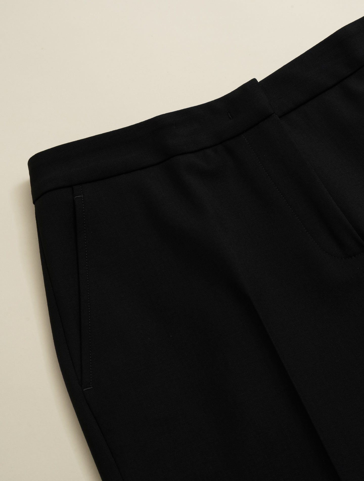 Rin Wool Straight Fit Trousers Black Lardini Trousers IT 38