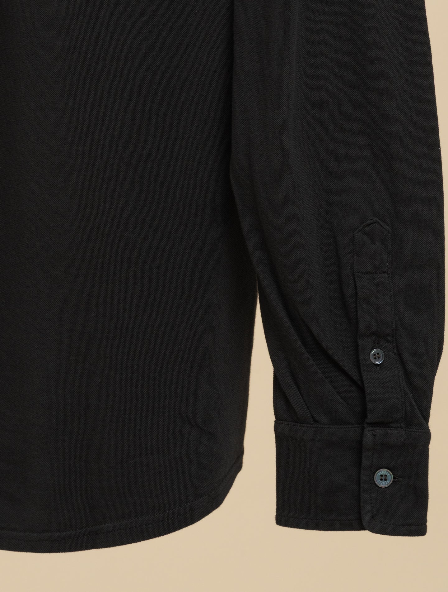 Robert Pique Long Sleeve Shirt Dark Brown Fedeli Polo shirts 48