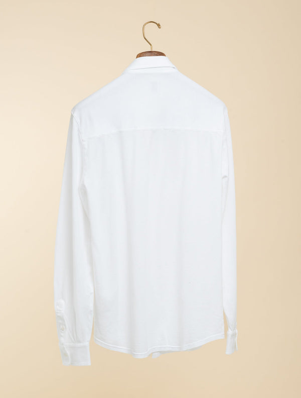 Robert Piqué Long Sleeve Shirt White | Fedeli Cotton Craft