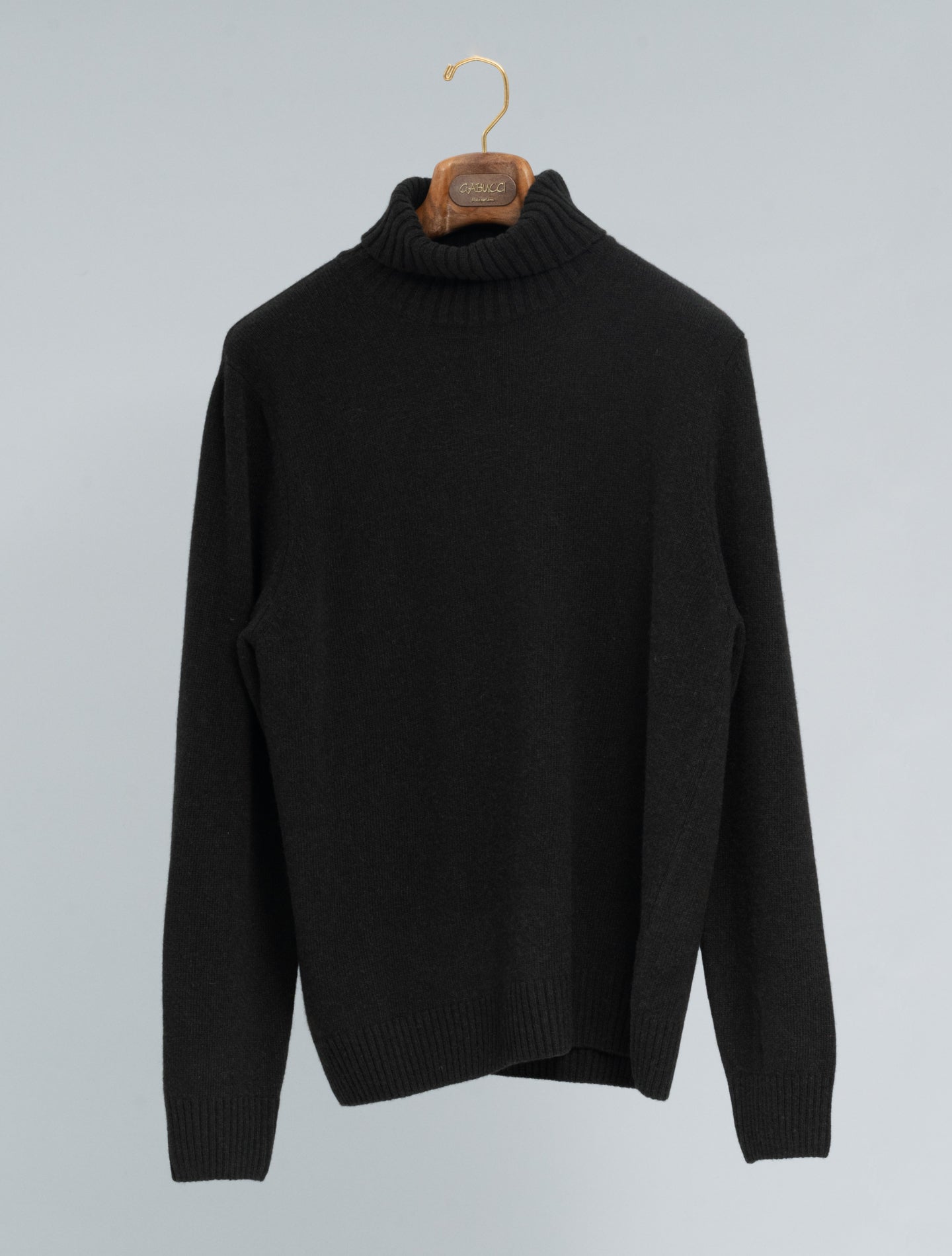 Rollneck Heavy Knitted Wool Cashmere Espresso Morgano Knitwear 48