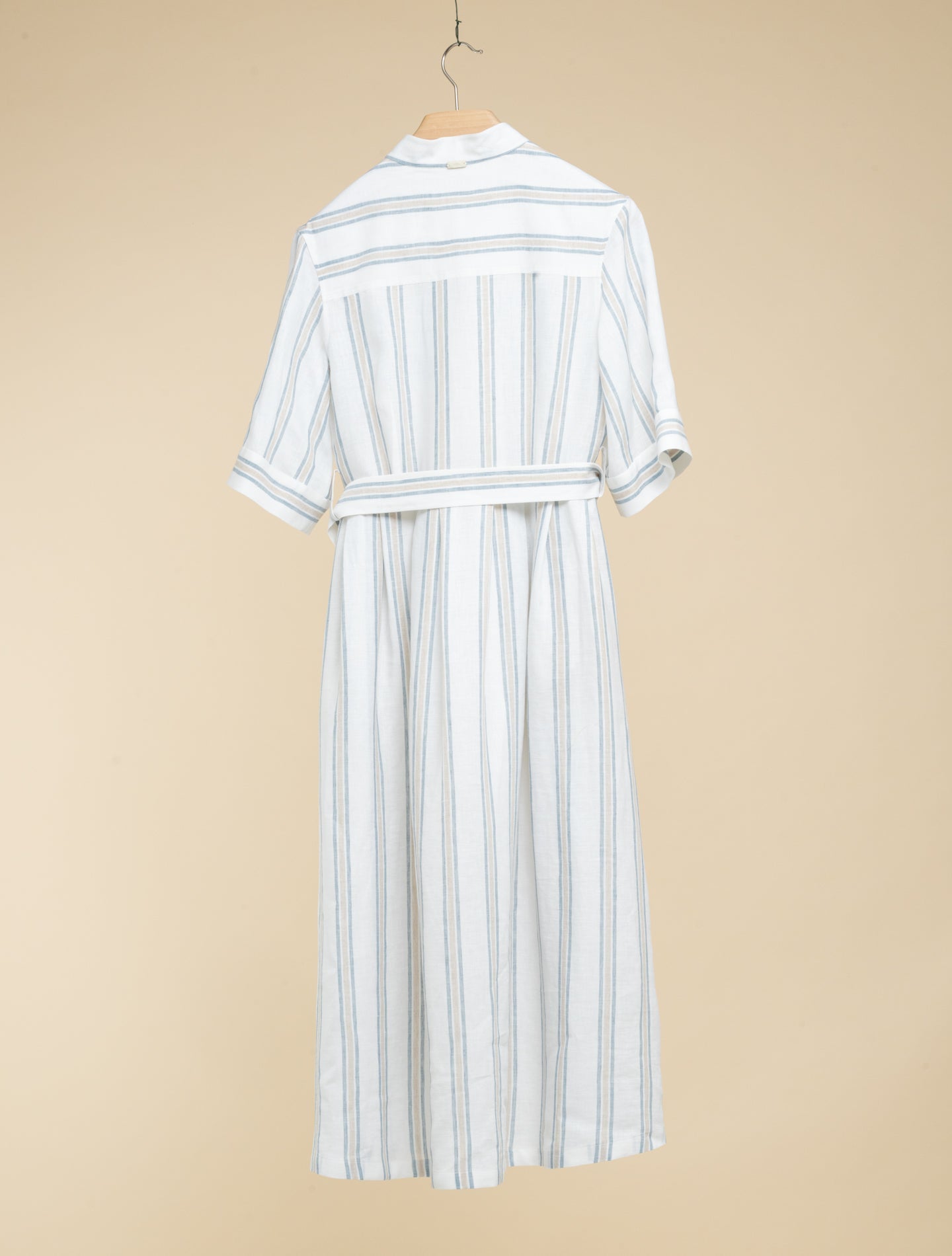 Rossi Miami Linen Striped Dress Blue Fedeli Dresses IT 38