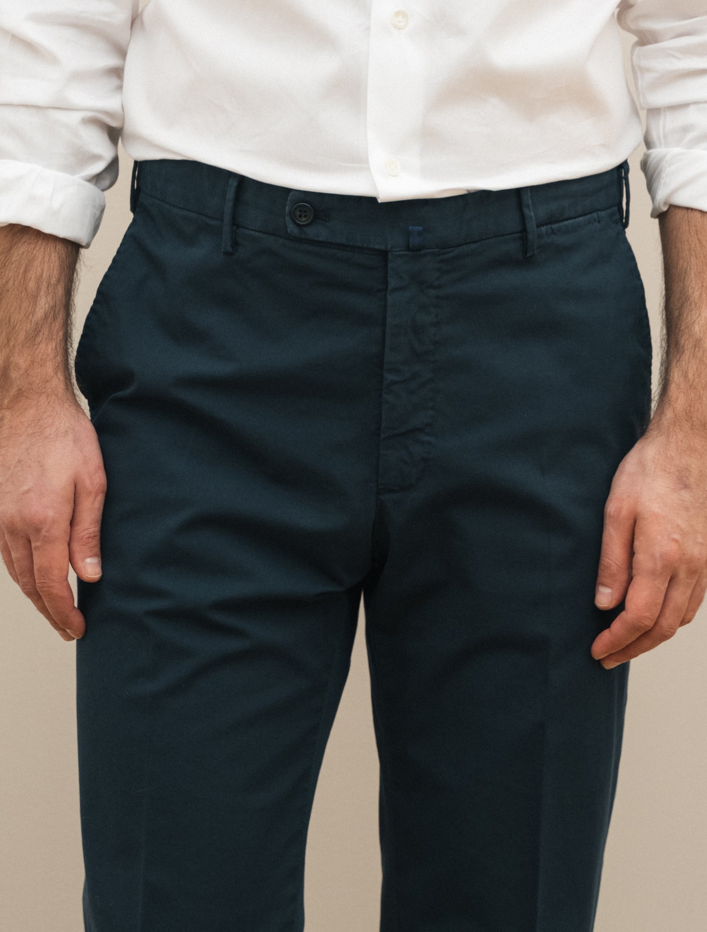 Royal Batavia Cotton Regular Fit Chinos Navy Incotex Trousers 46