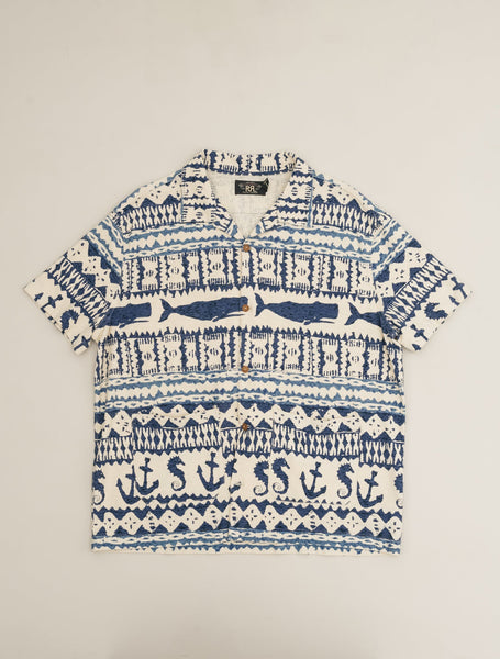 Ryan Nautical Camp Shirt Cream | RRL Coastal Style | Gabucci