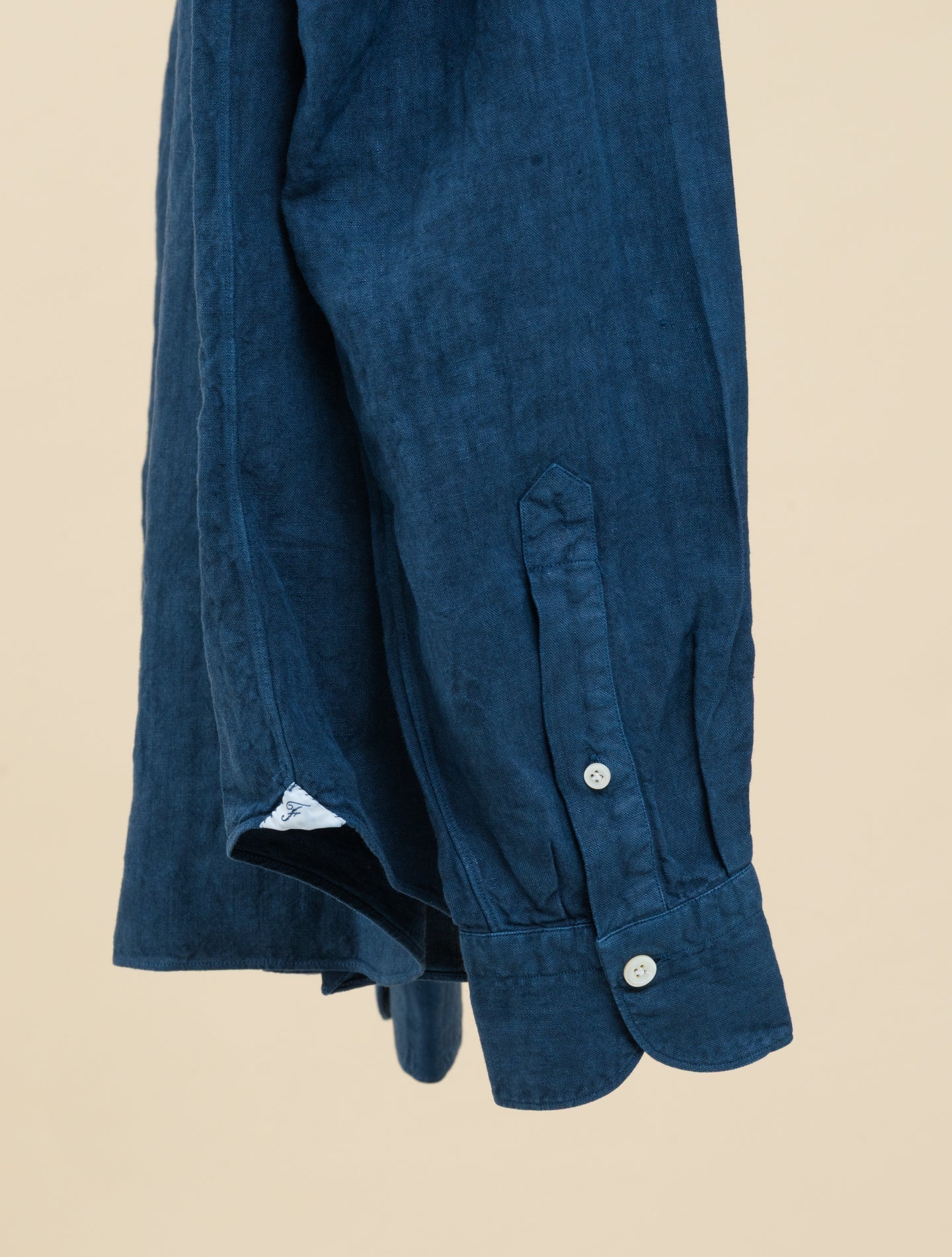 Salina Linen Overshirt Navy Finamore Shirts S