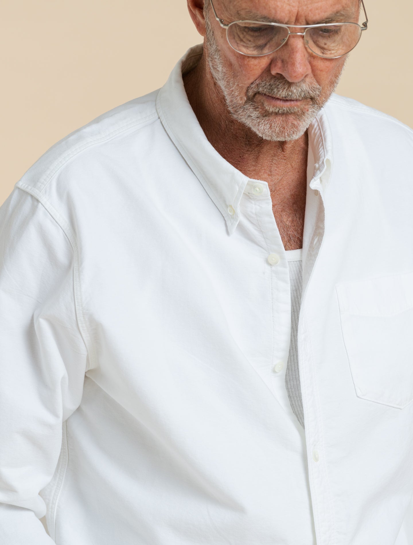 Selvedge - Detailed Oxford Workshirt White RRL Shirts M
