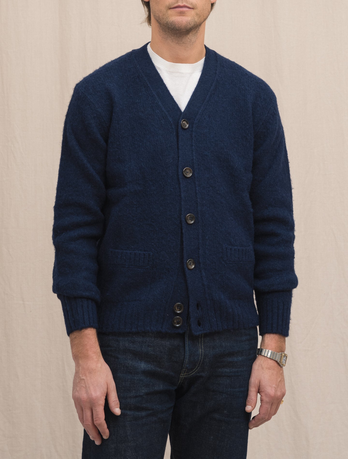 Shaggy Dog Cardigan Navy Aspesi Knitwear Gabucci