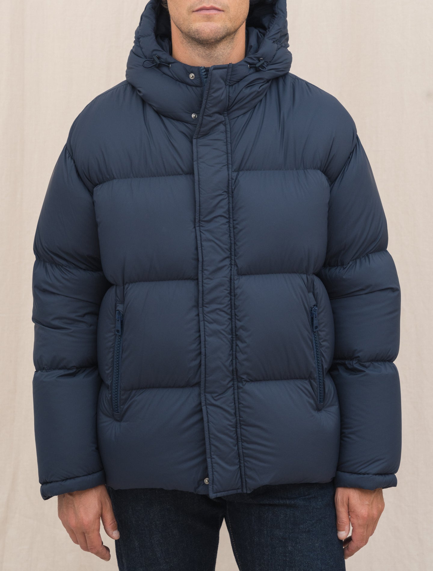 Short Down Jacket Navy Herno Outerwear Gabucci