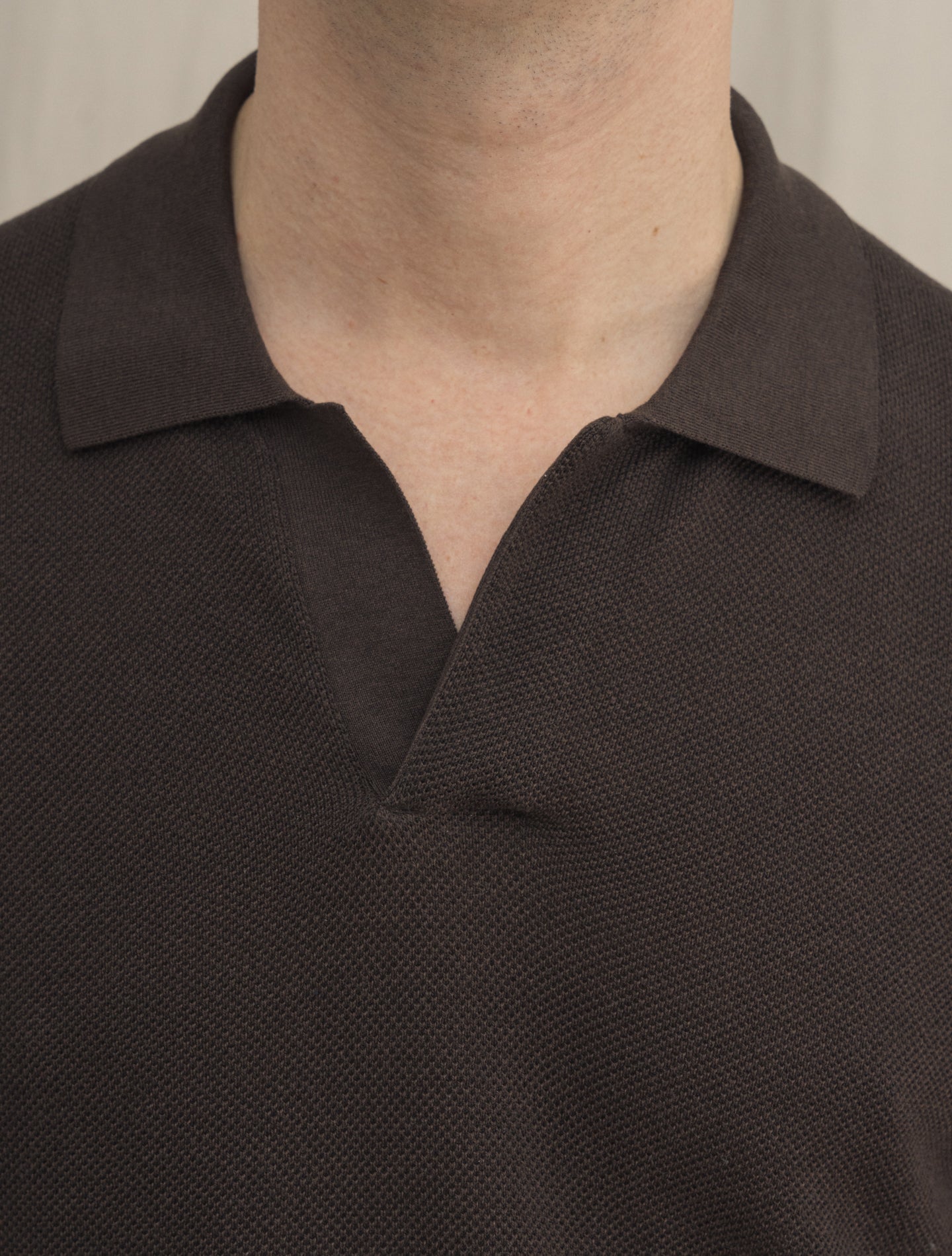 Short Sleeve Silk Cotton Polo Shirt Brown Gabucci Polo shirts 48