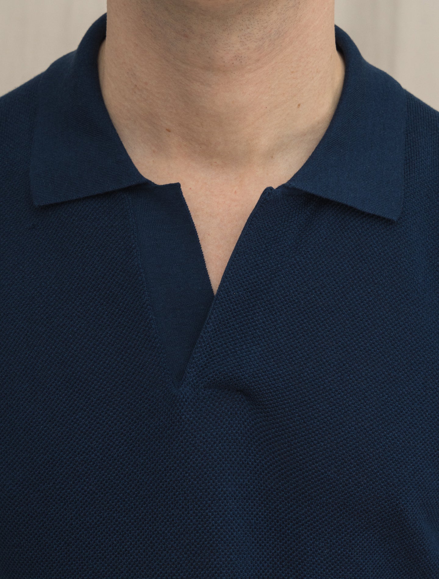 Short Sleeve Silk Cotton Polo Shirt Navy Gabucci Polo shirts 48