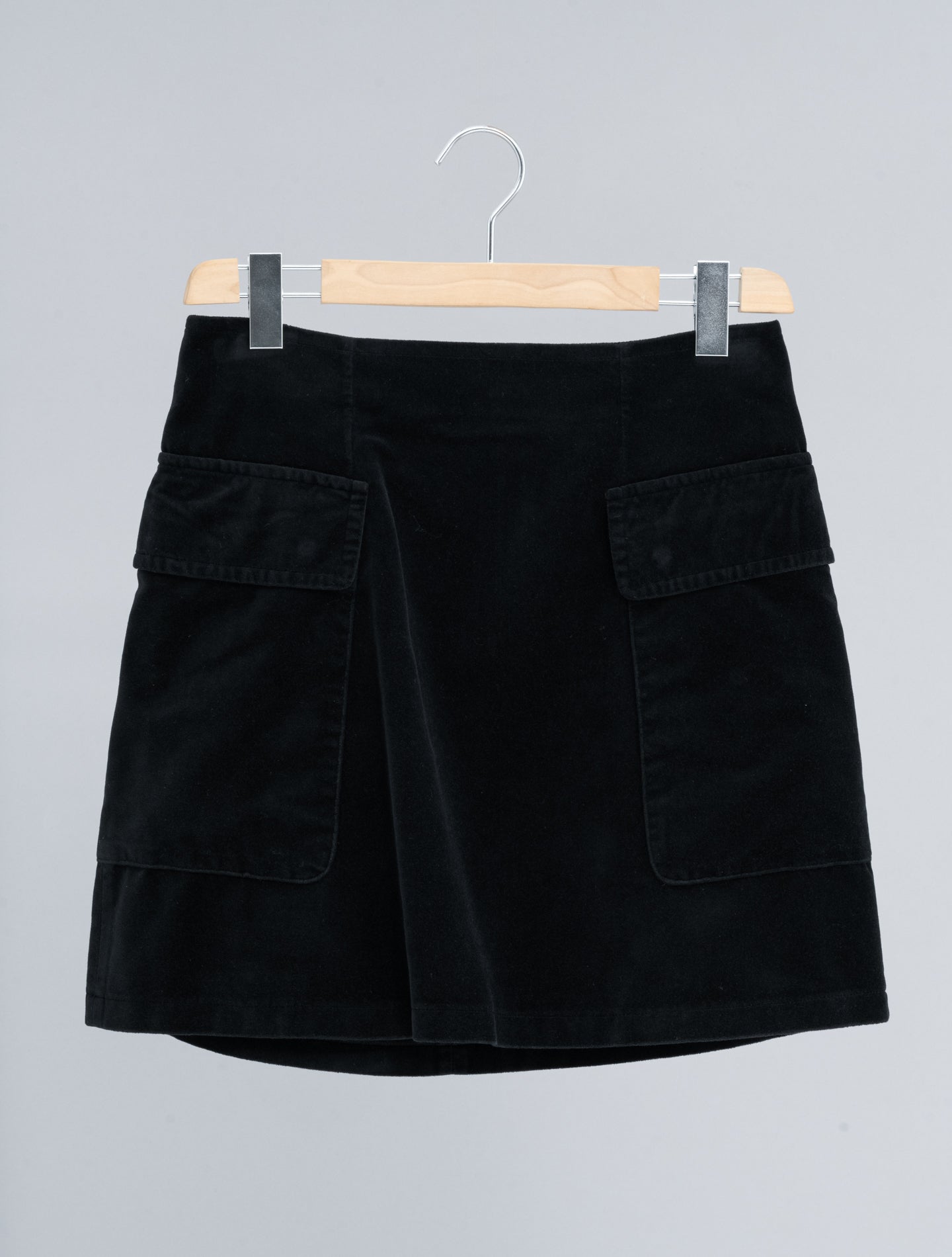 Short Velvet Skirt Black Aspesi Skirts IT 38