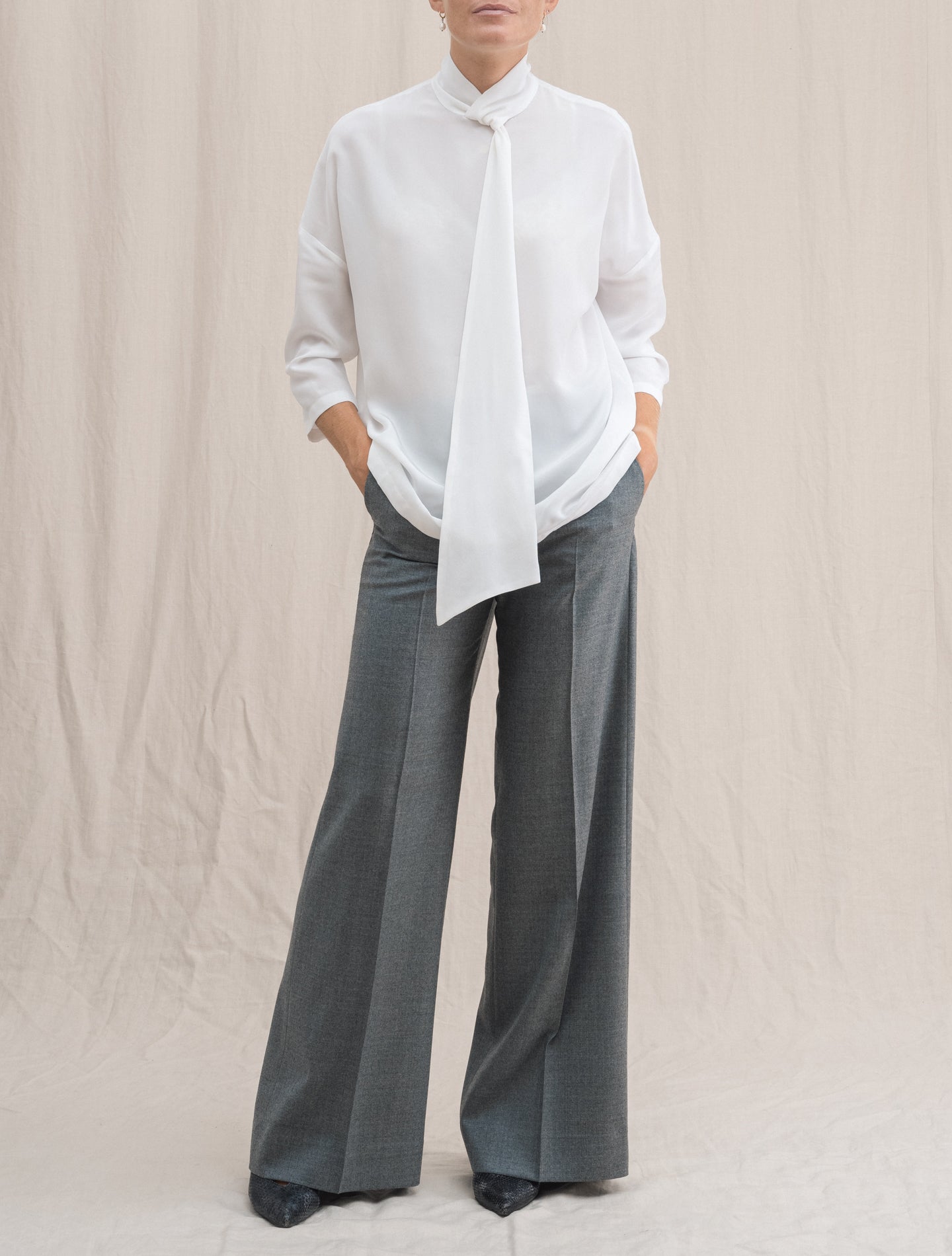 Silk Blouse White | Gabucci