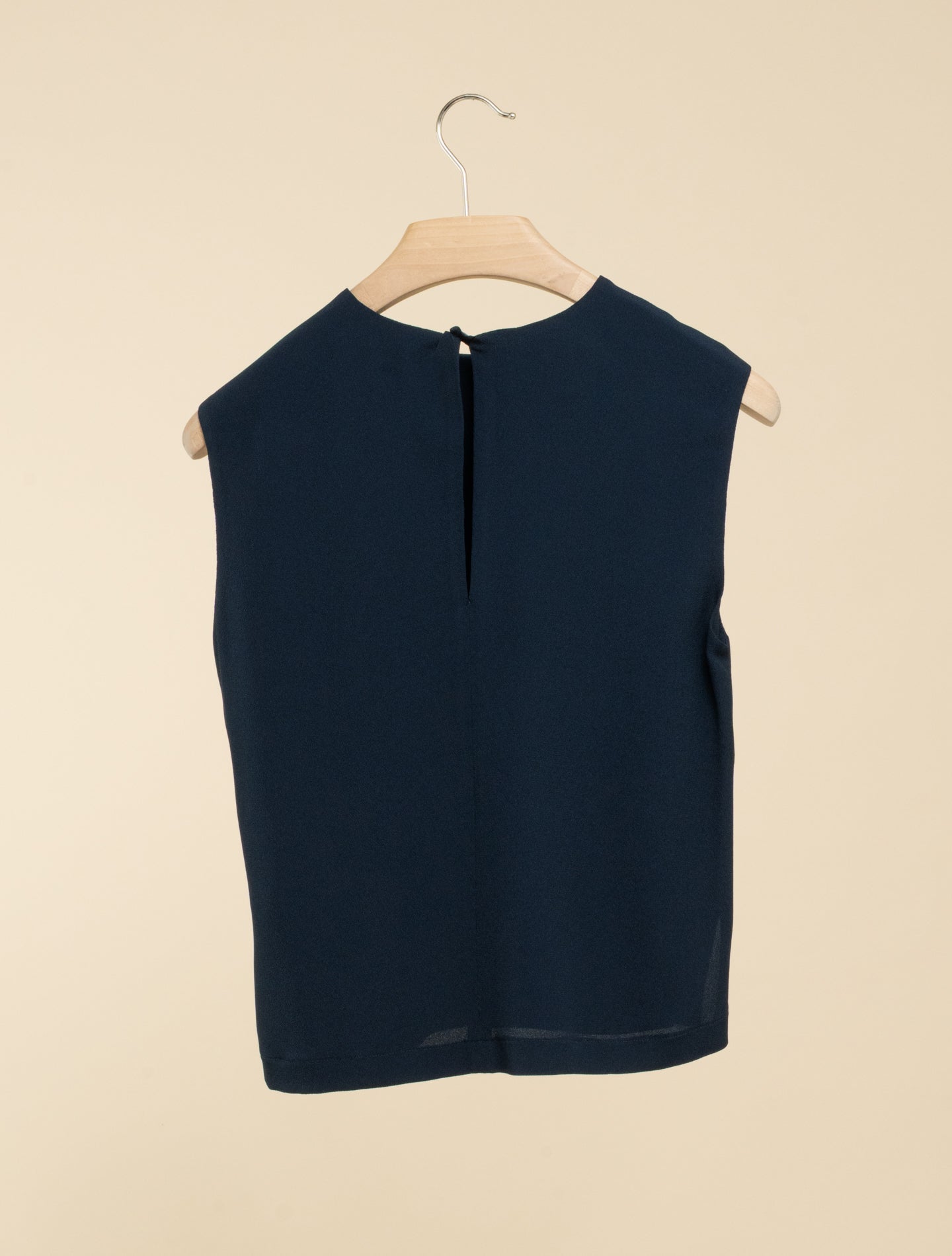 Silk Crepe Top Navy Slowear Blouses IT 38