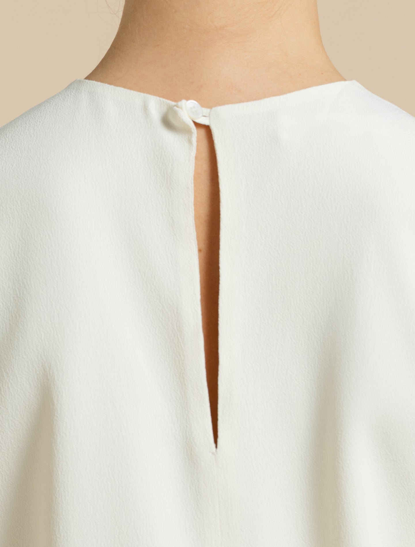 Silk Crepe Top White Slowear Blouses IT 38