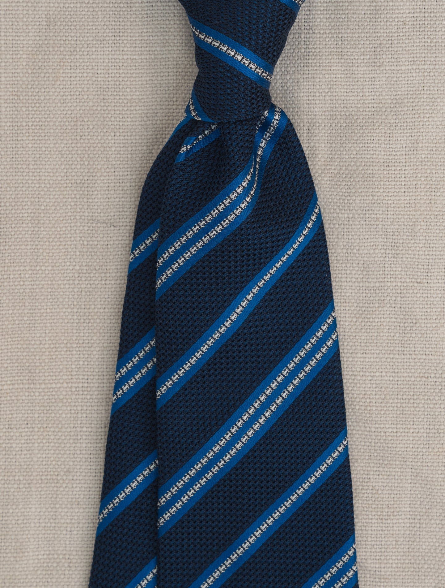 Silk Regimental Tie Blue Finamore Ties Gabucci