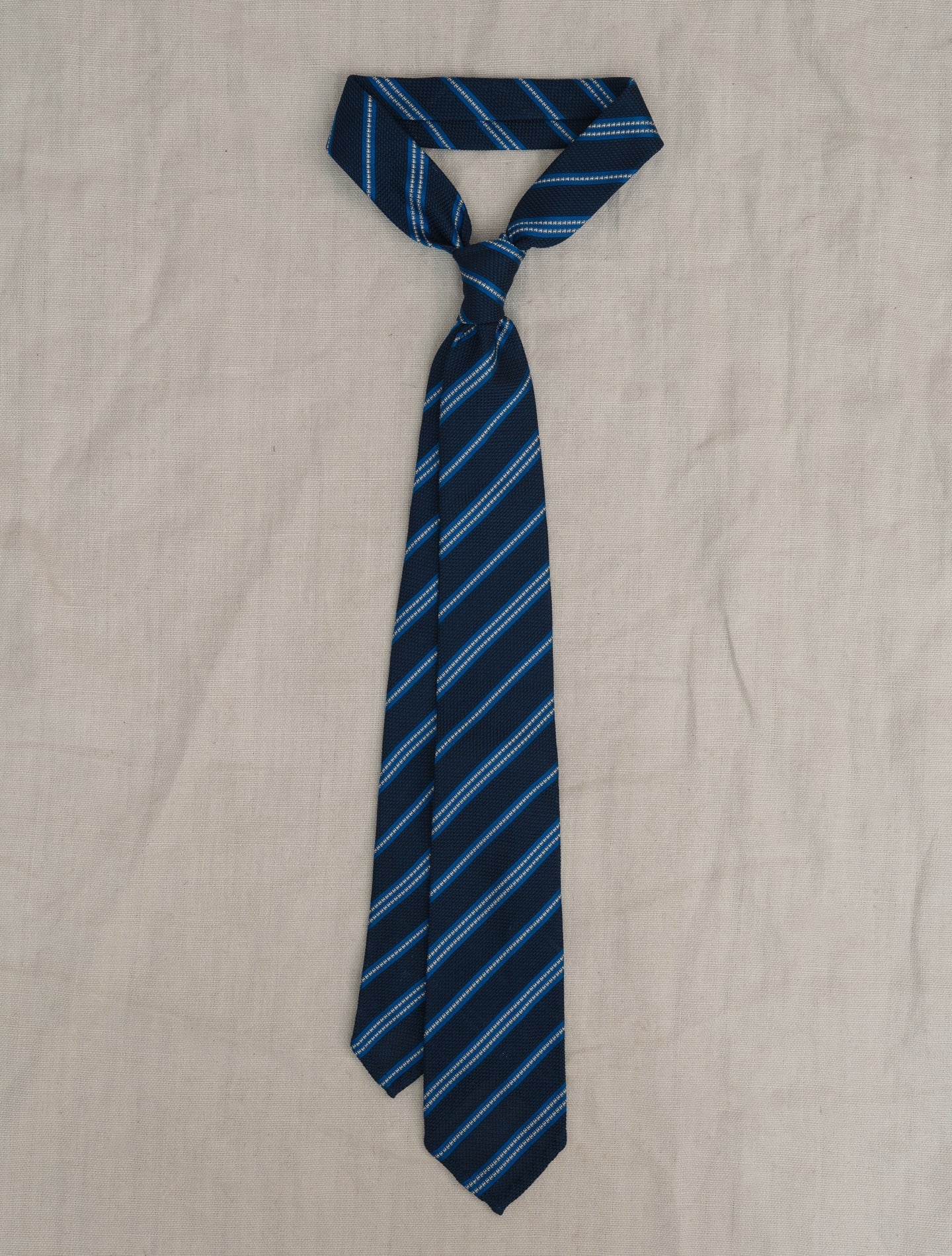 Silk Regimental Tie Blue Finamore Ties Gabucci