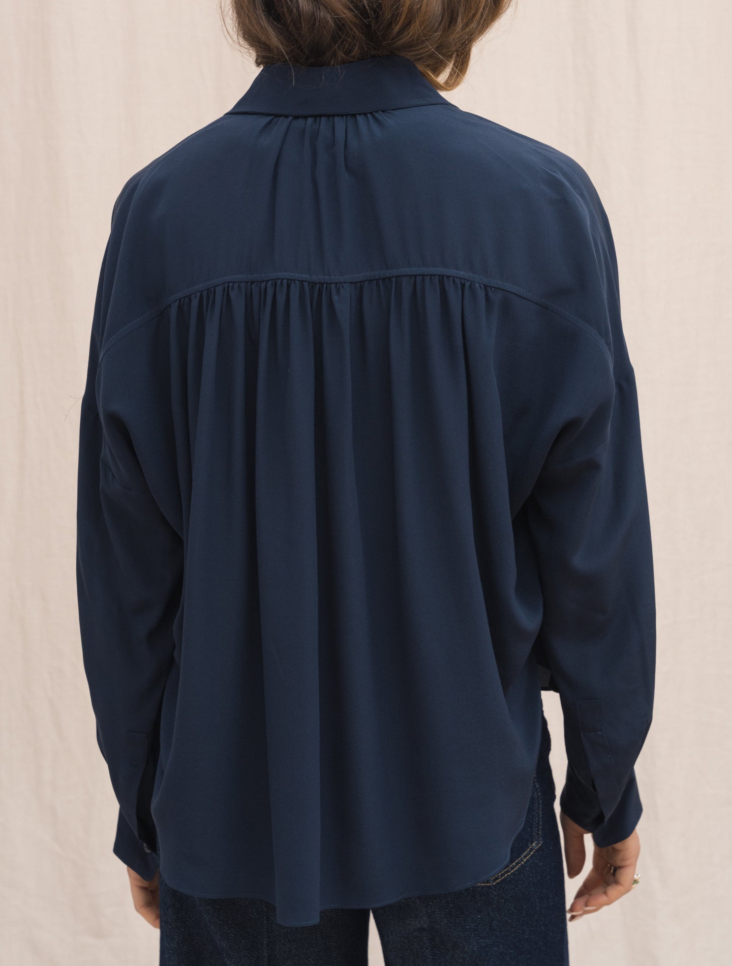 Silk Shirt Navy Aspesi Shirts 38