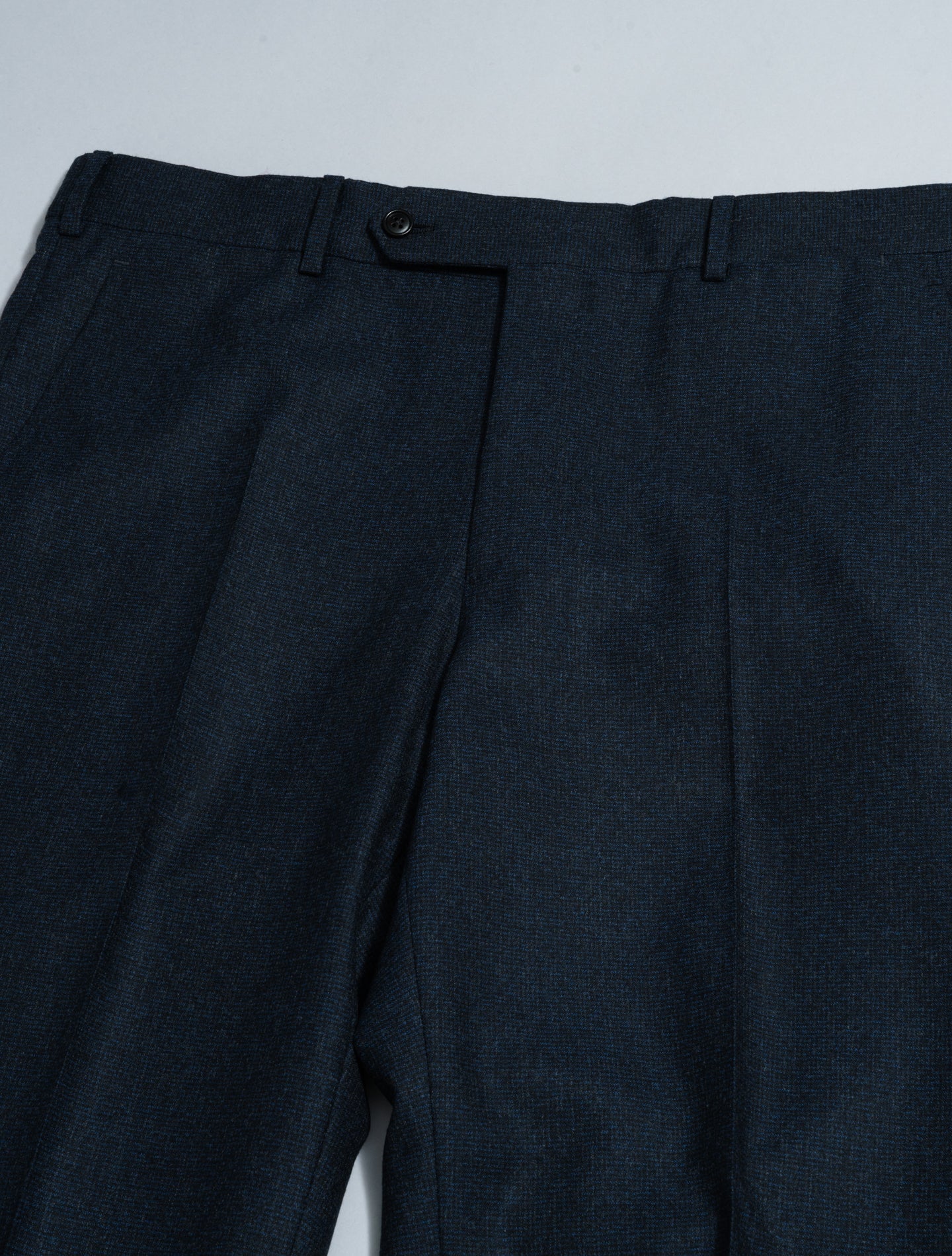 Singel Breasted s130 Wool Microcheck Suit Navy Belvest Suits 48